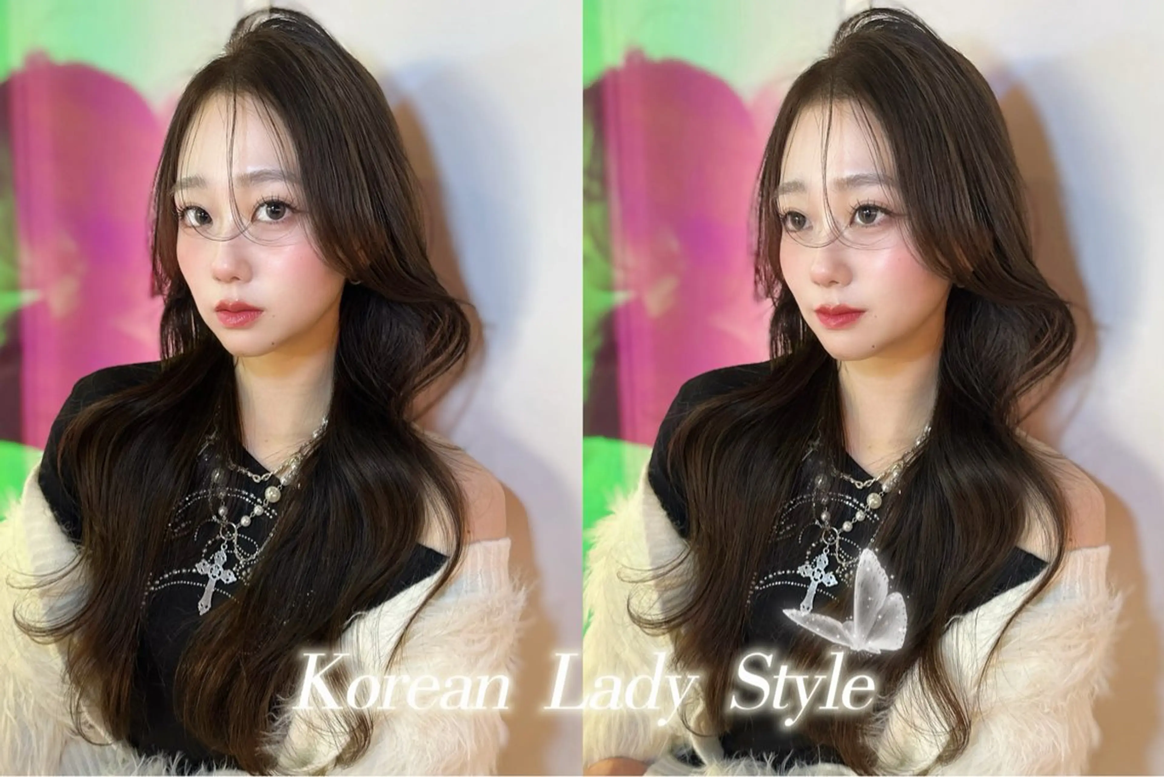 ロング カラー シースルーバング カット ヘアカラー トリートメント 渋谷韓国ヘア🇰🇷 SAYAKA🩶ᩚのヘアスタイル