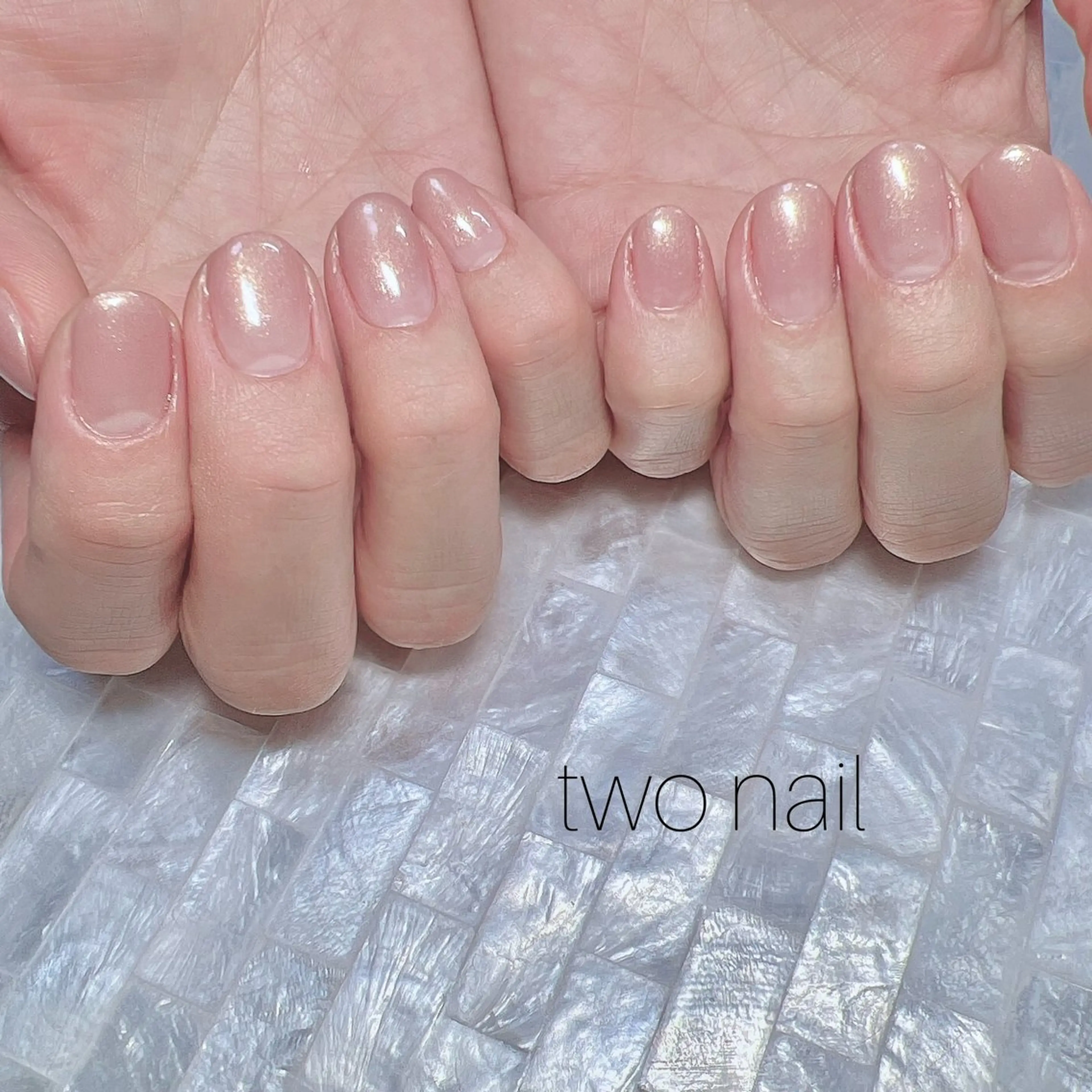 ネイル ネイルチップ ホワイト ハンドネイル two nailのネイルデザイン