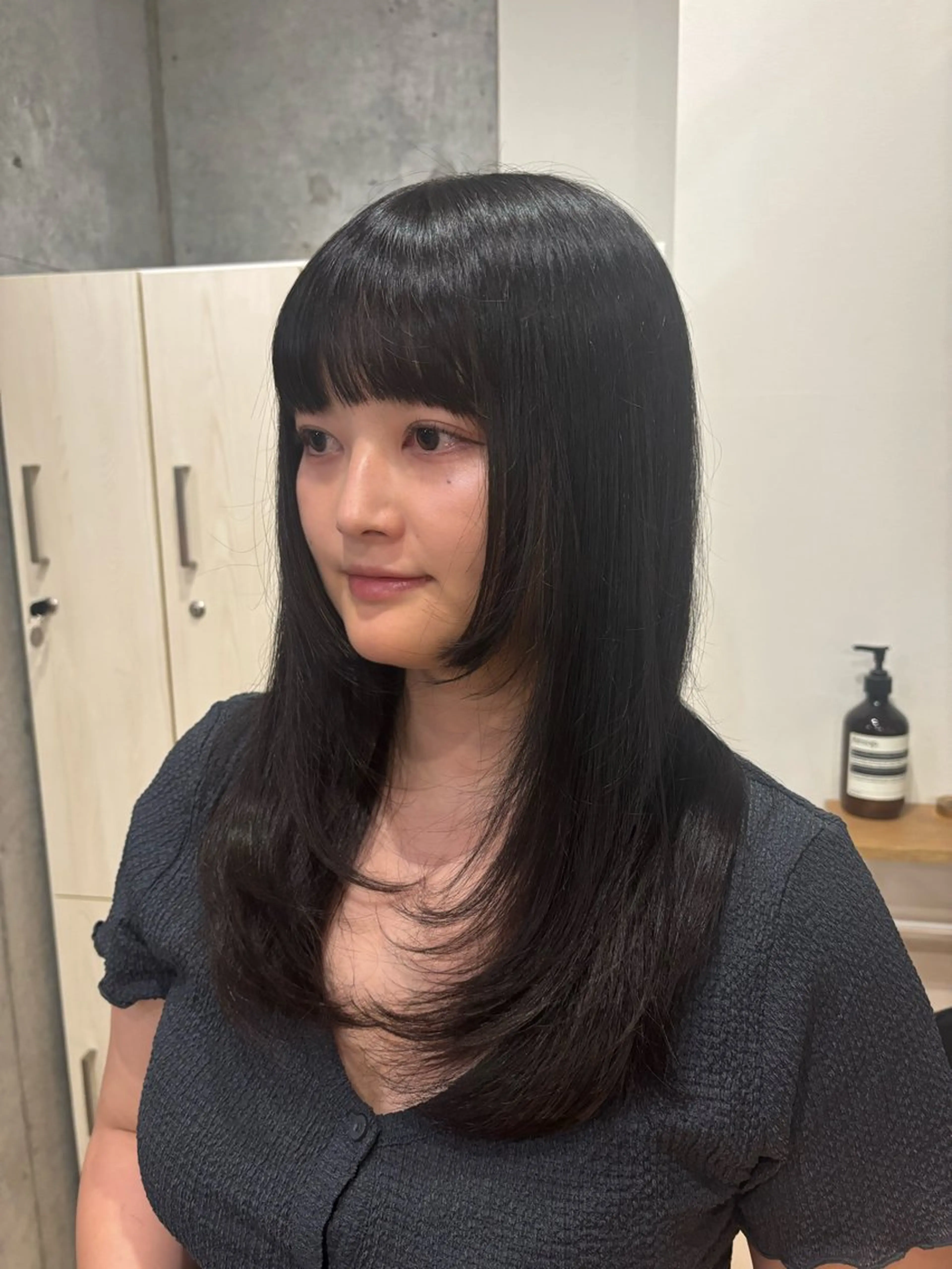 ロング 姫カット レイヤーカット imi所属・たなき ゆうかのヘアスタイル