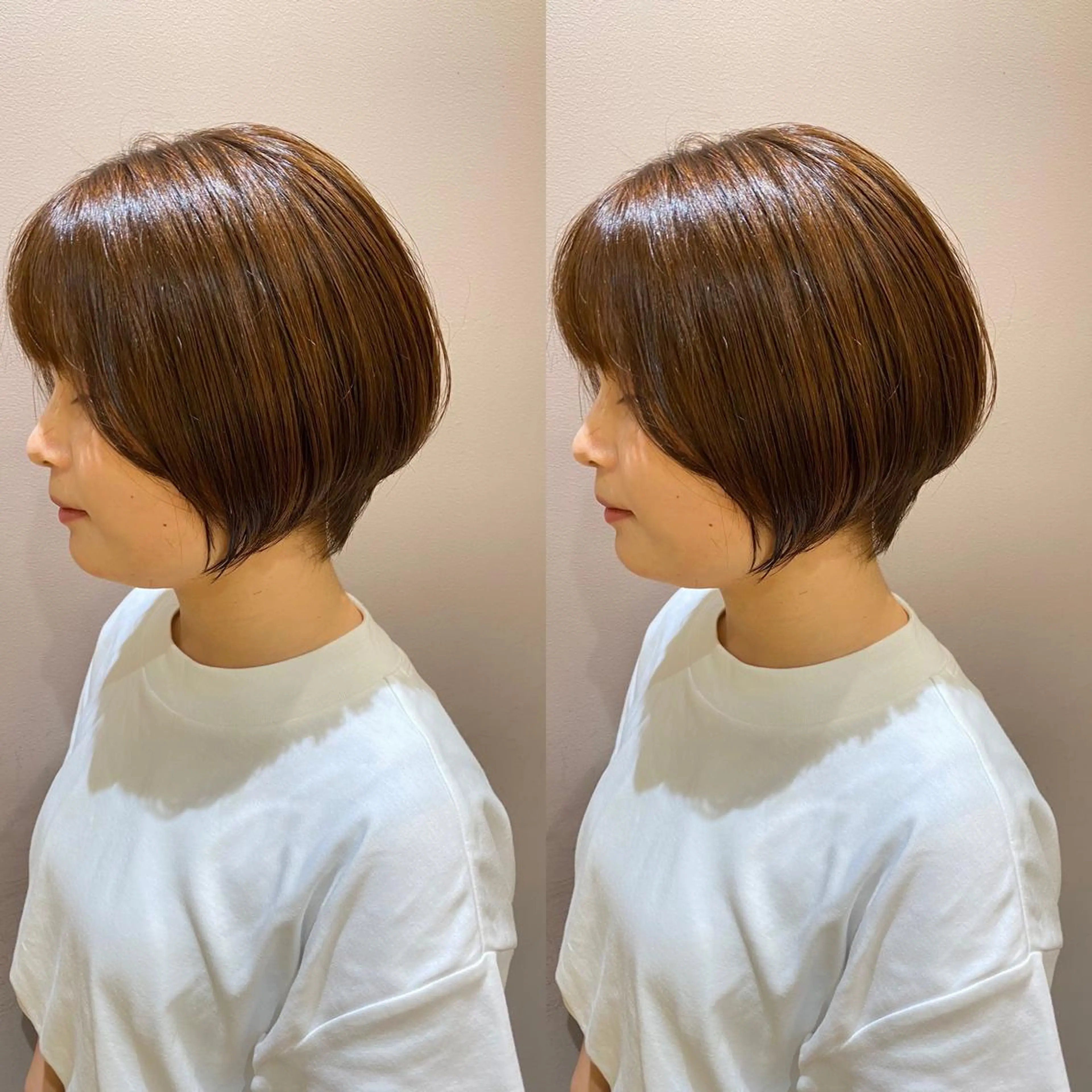 ショート カラー レイヤー/韓国/ボブ 縮毛矯正/畠中ケントのヘアスタイル