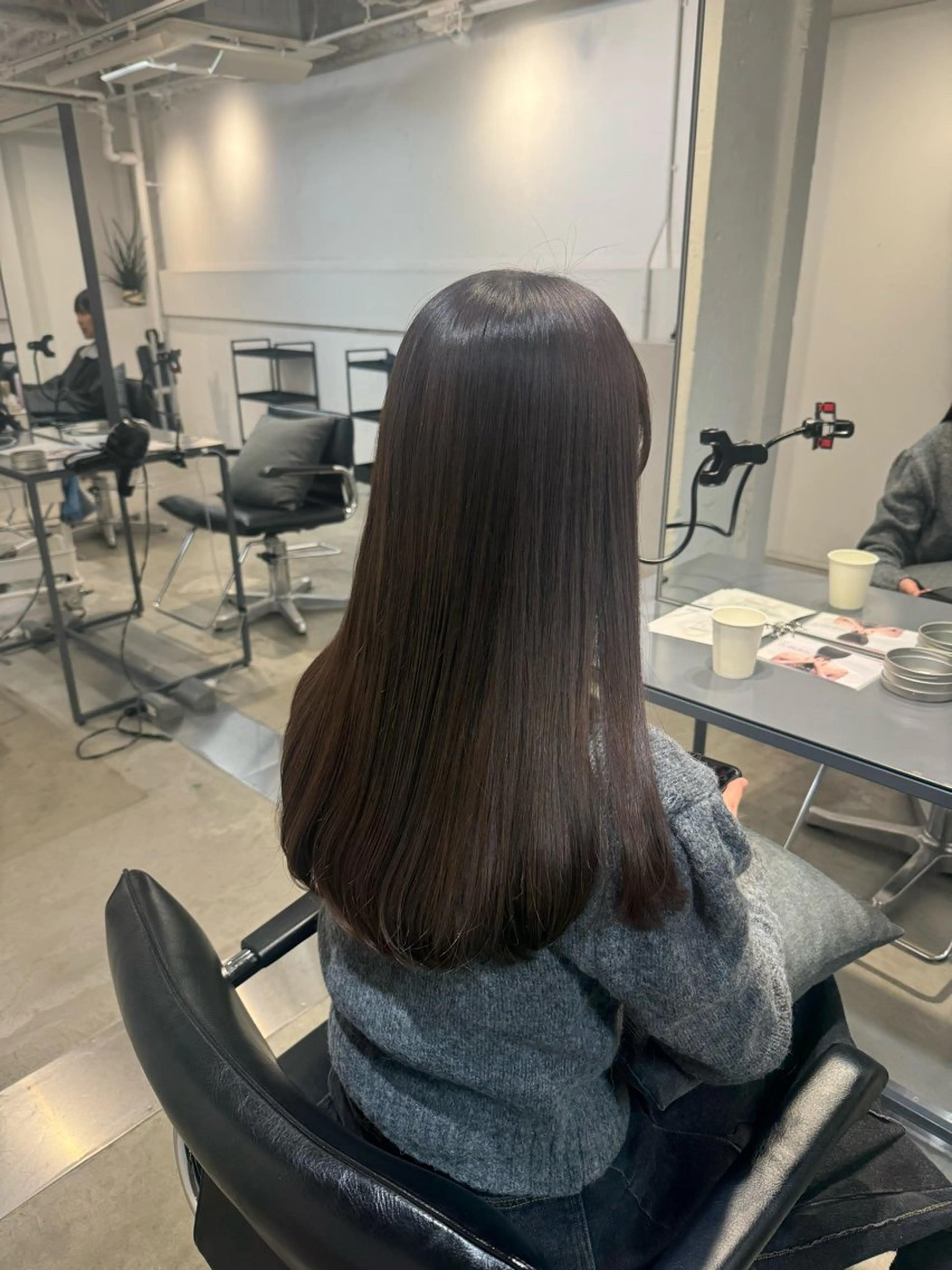 セミロング カット ヘアカラー トリートメント 顔周りcut・ご相談 ＝新宿しずく🇰🇷のヘアスタイル