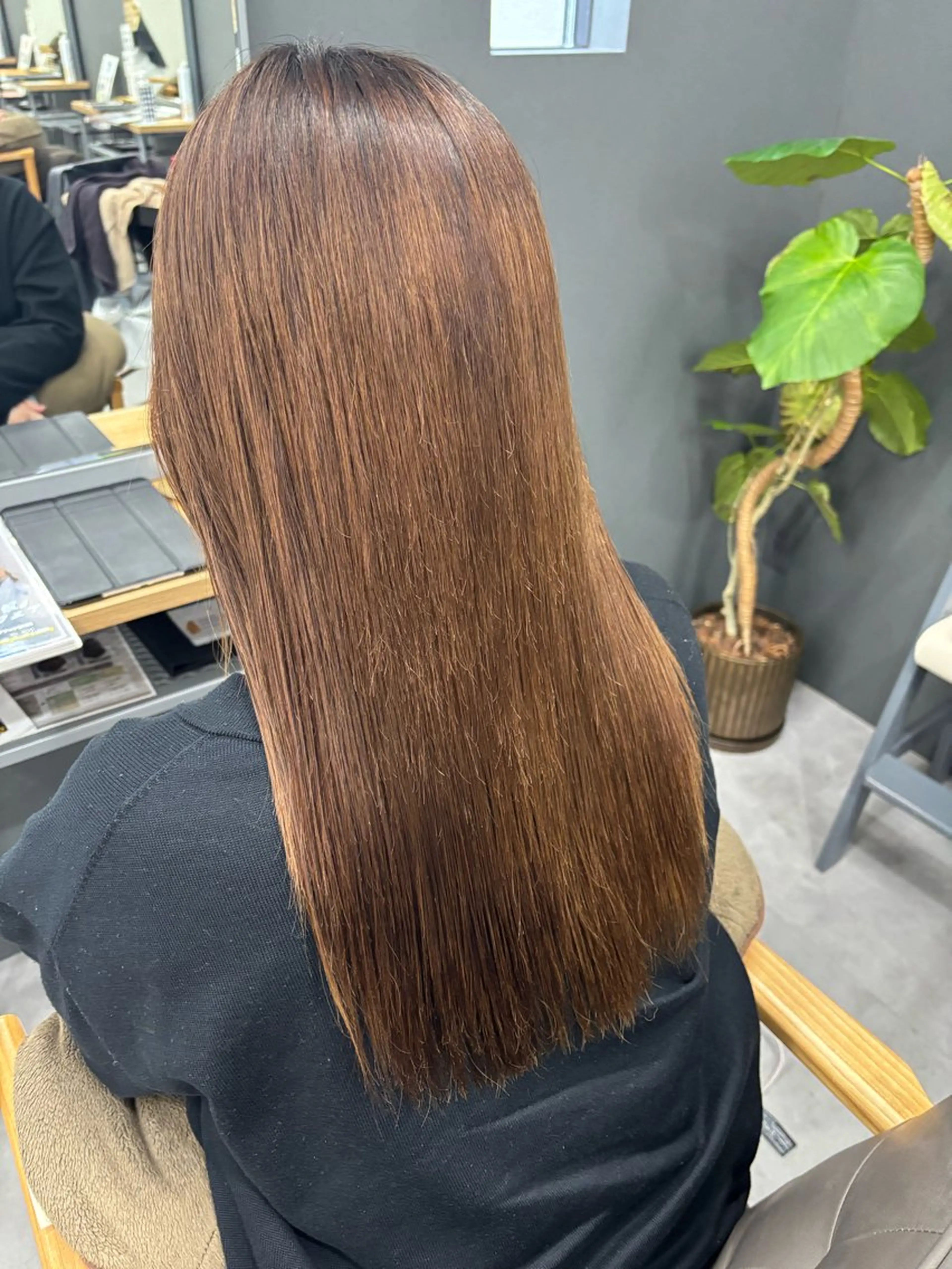 ロング 縮毛矯正 トリートメント ルプラボウ あいか 韓国ヘア/艶髪のヘアスタイル