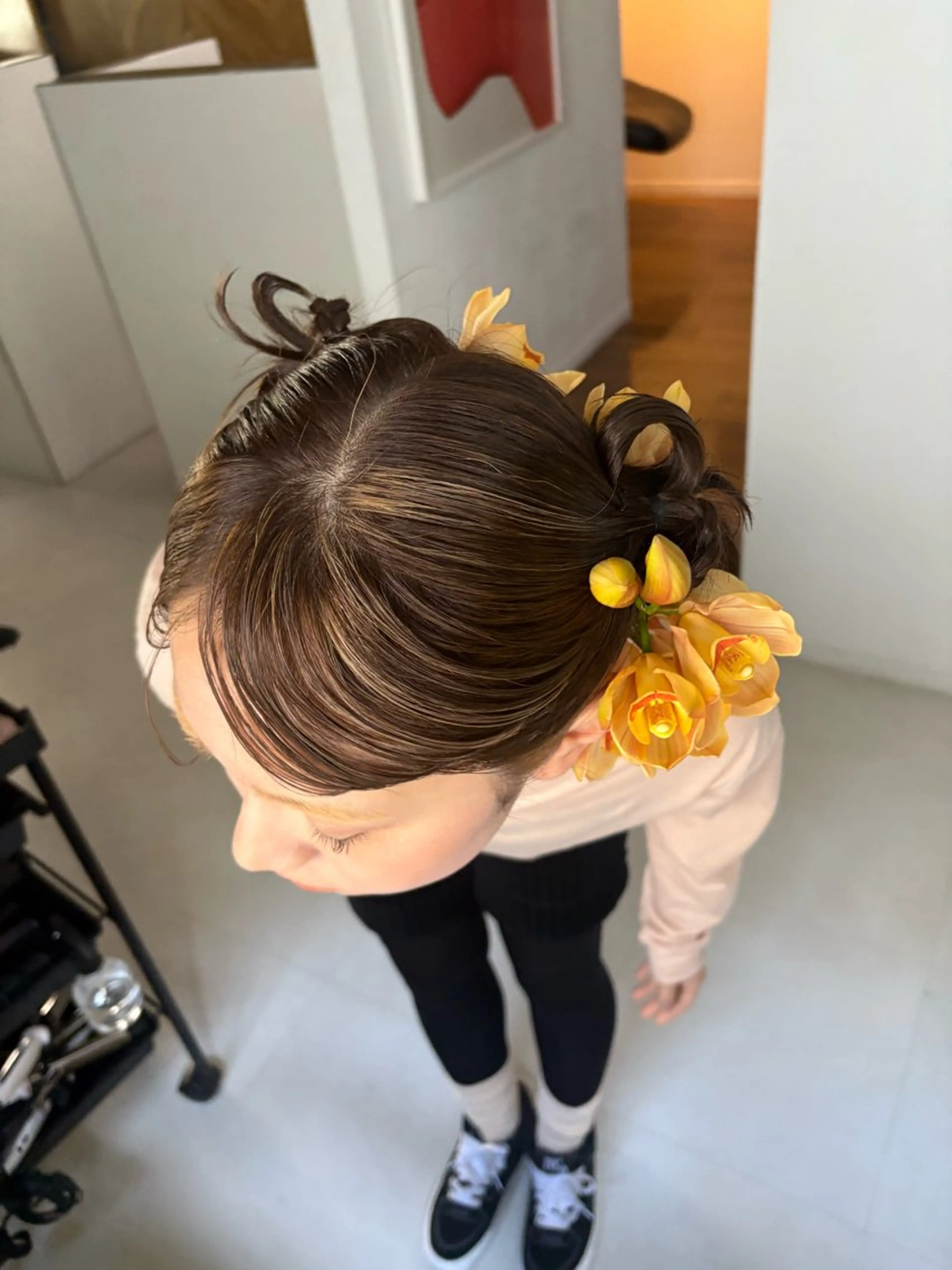 ヘアアレンジ レイヤーカット🐩 透明感カラー モカのヘアスタイル