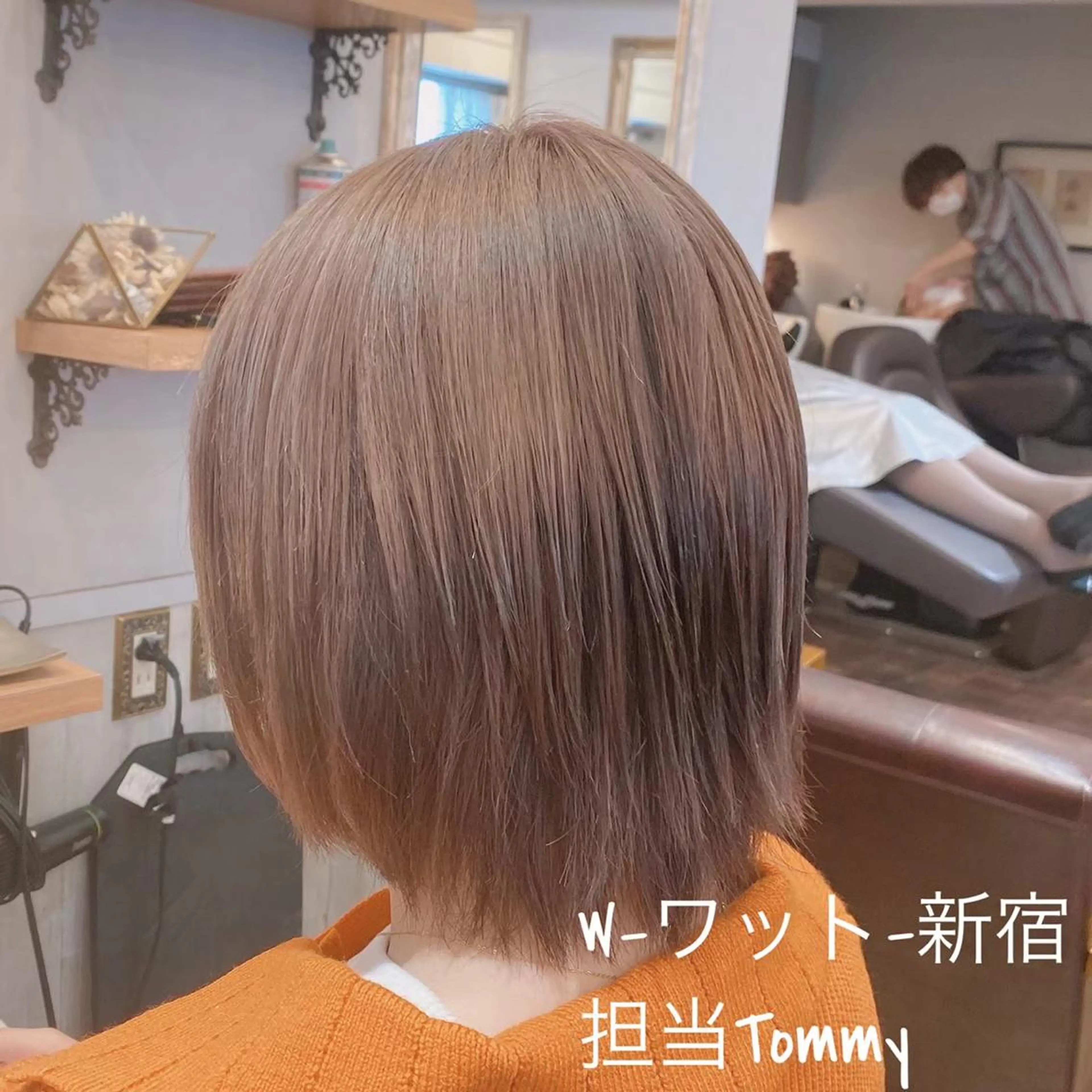 ショート カラー パーマ ヘアアレンジ メンズ ヘアカラー ワット 原宿のヘアスタイル