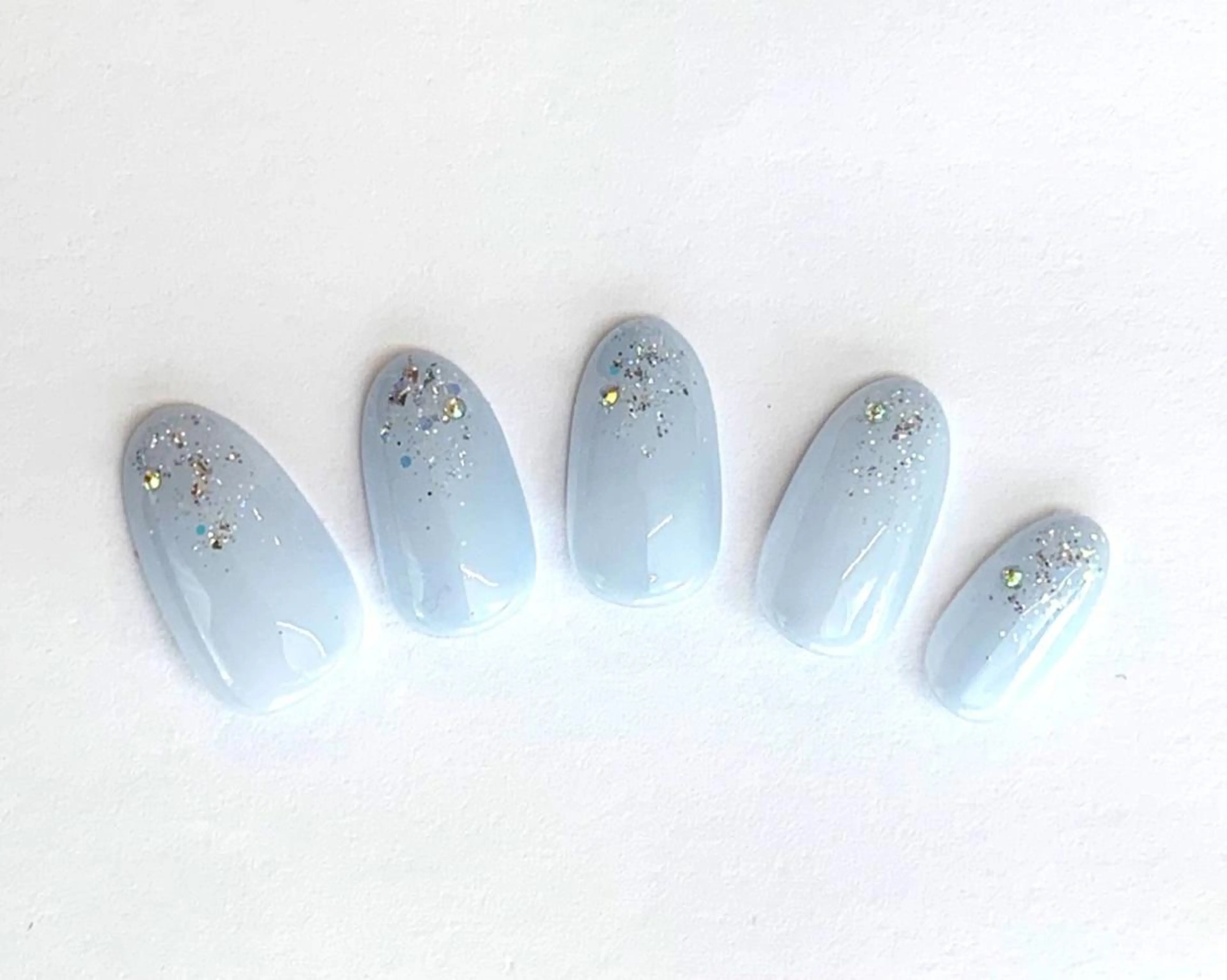 セミロング ネイル アートネイル シンプルネイル 西院eye fallonのマツエク・マツパデザイン