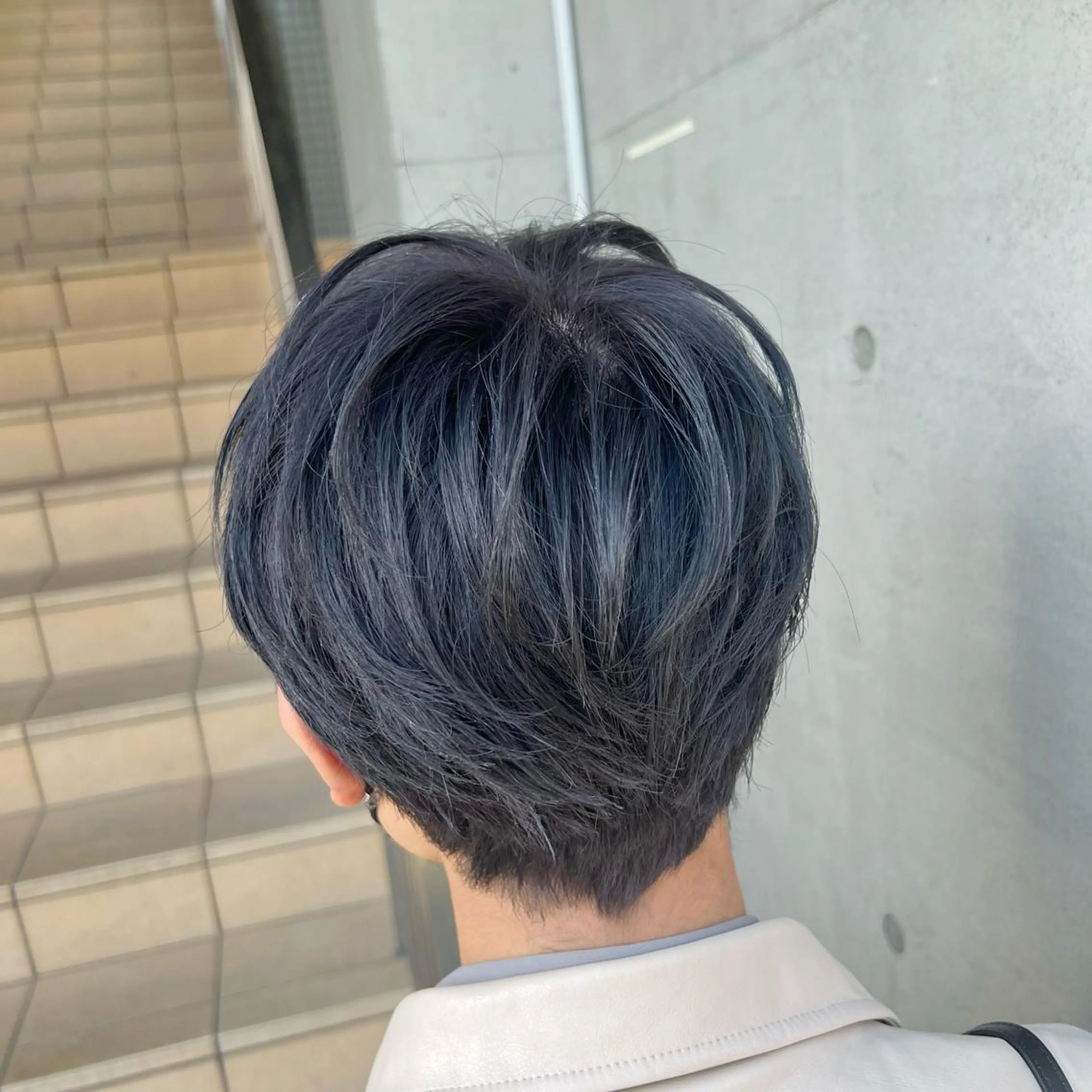 ショート カラー メンズ グレージュ ラベンダーカラー ラベンダーグレージュ ラベンダーグレー ヘアカラー トリートメント stylist 🐶内藤 成香のヘアスタイル