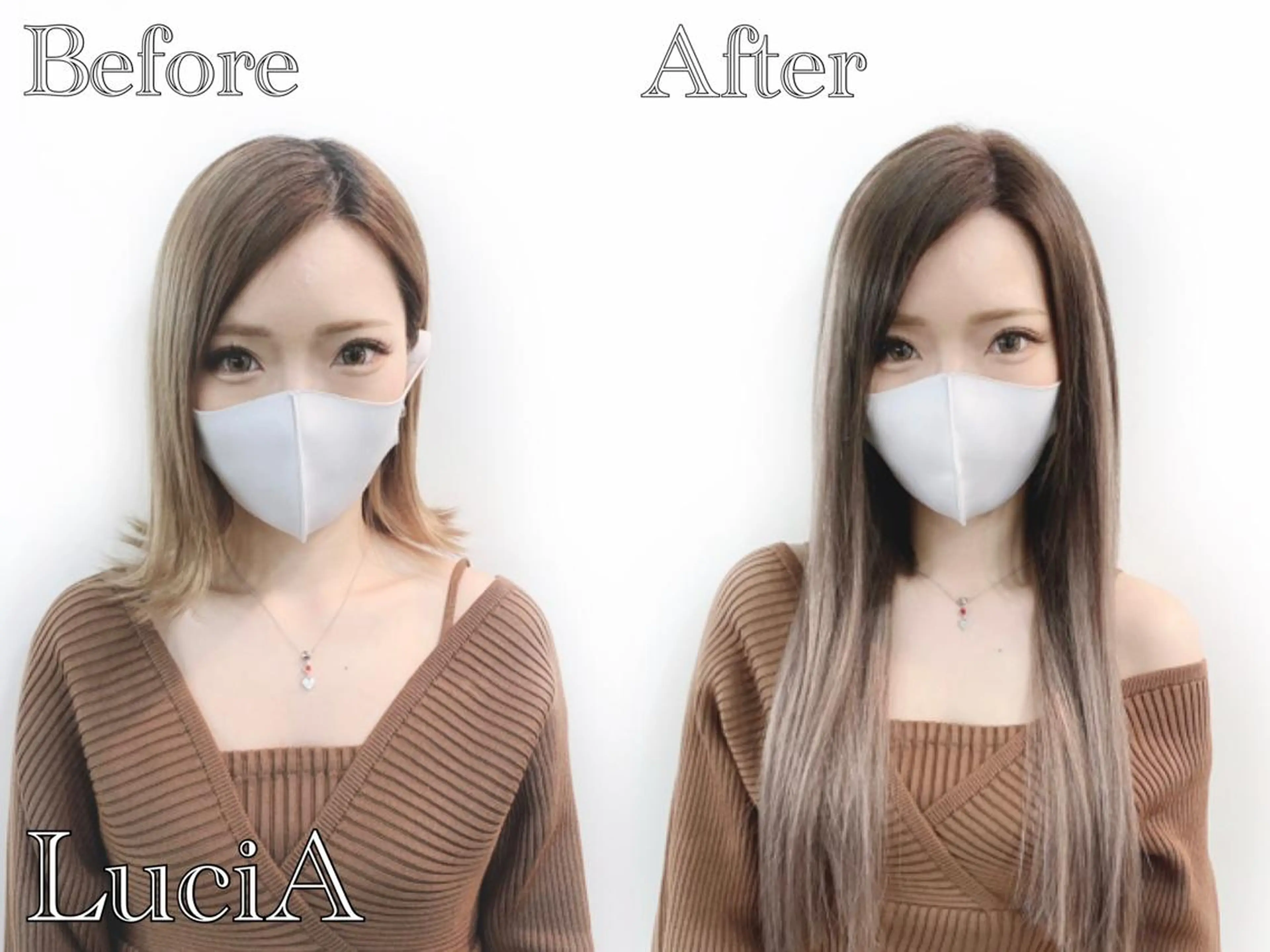 ロング カラー ヘアアレンジ エクステ トリートメント LuciA/エクステ カラーのヘアスタイル