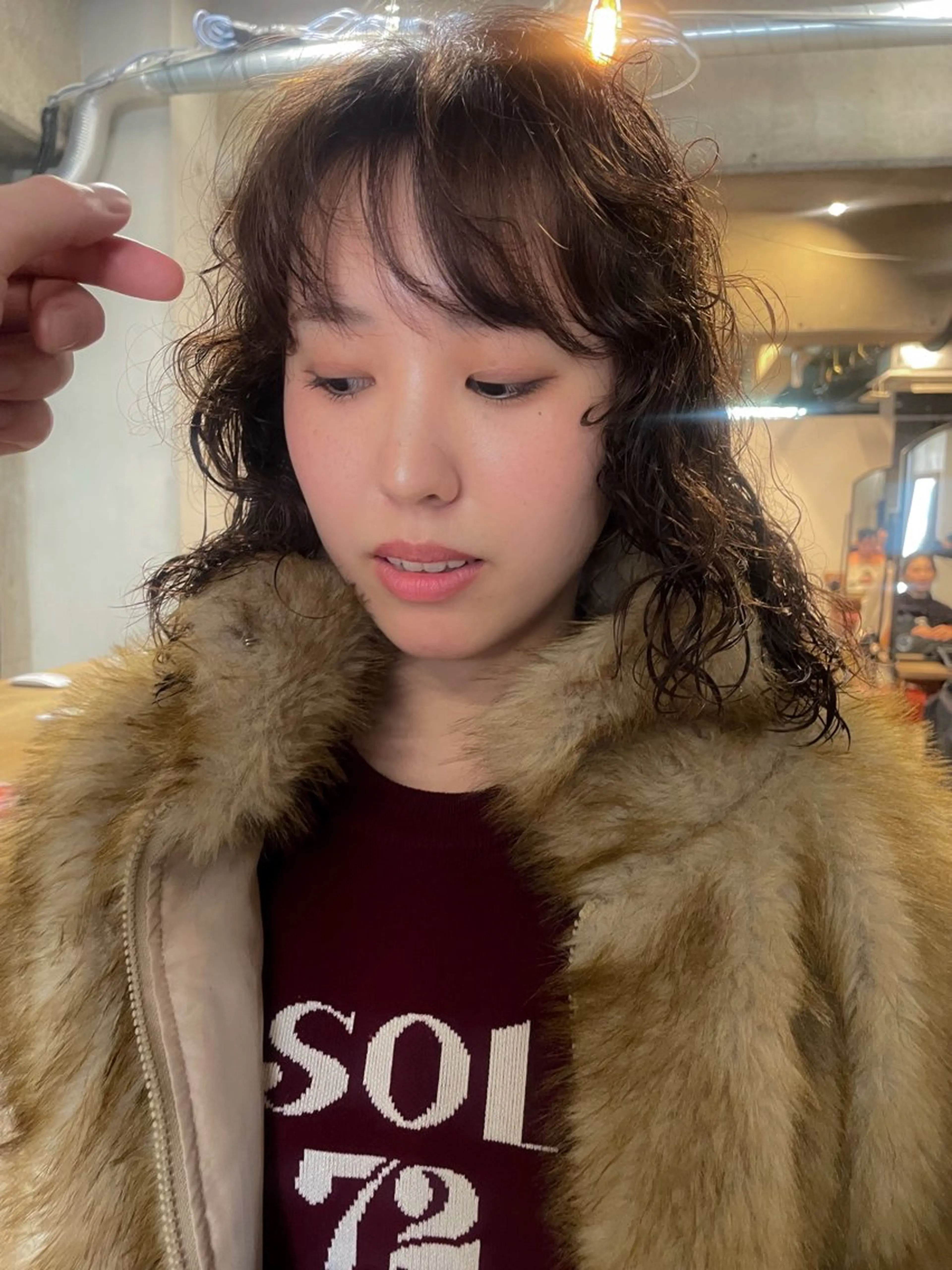 セミロング カラー パーマ パーマ/レイヤー 岩山丈一郎のヘアスタイル