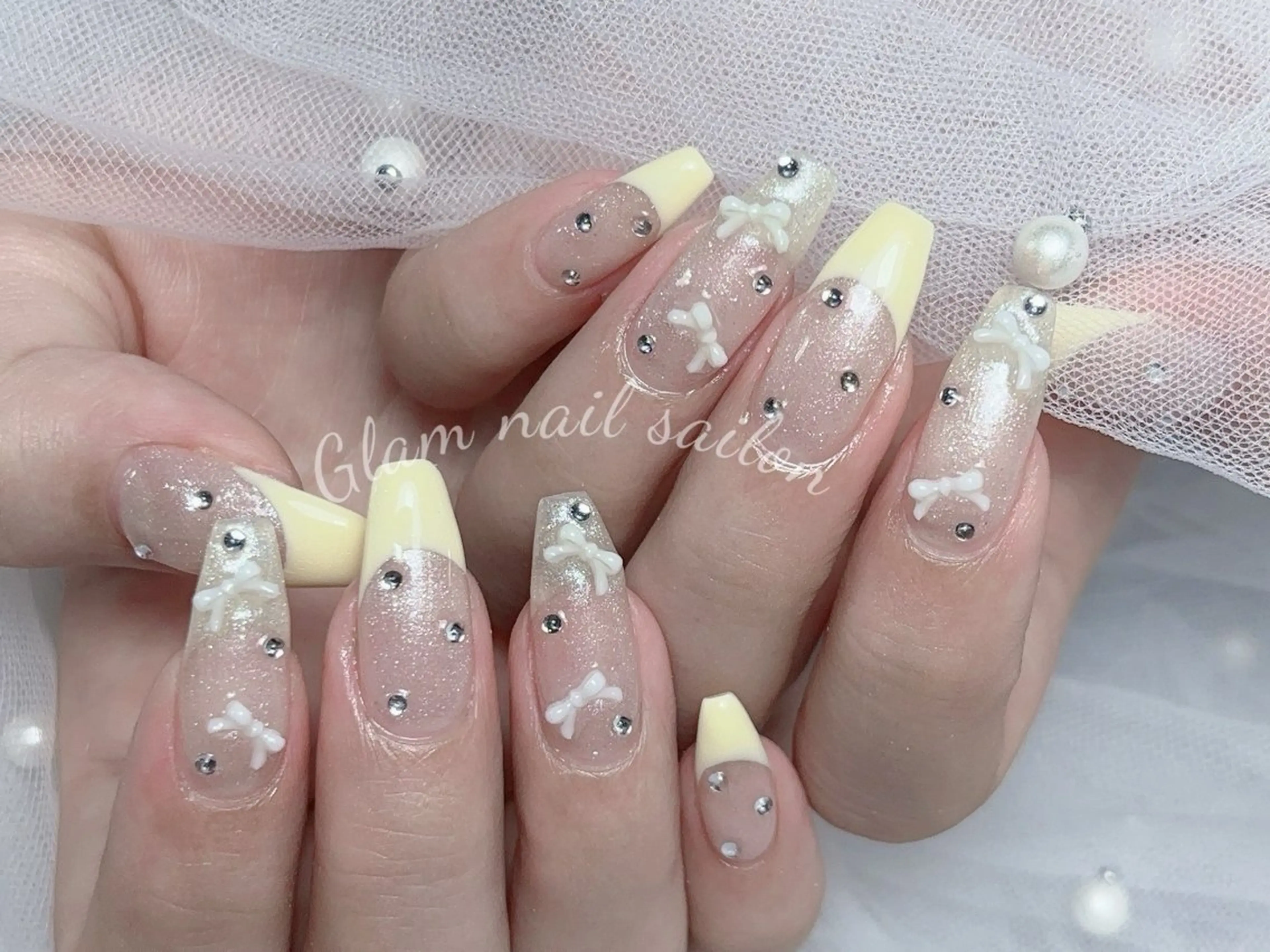 ネイル エツメ💅 長さだし🎀デザインのネイルデザイン