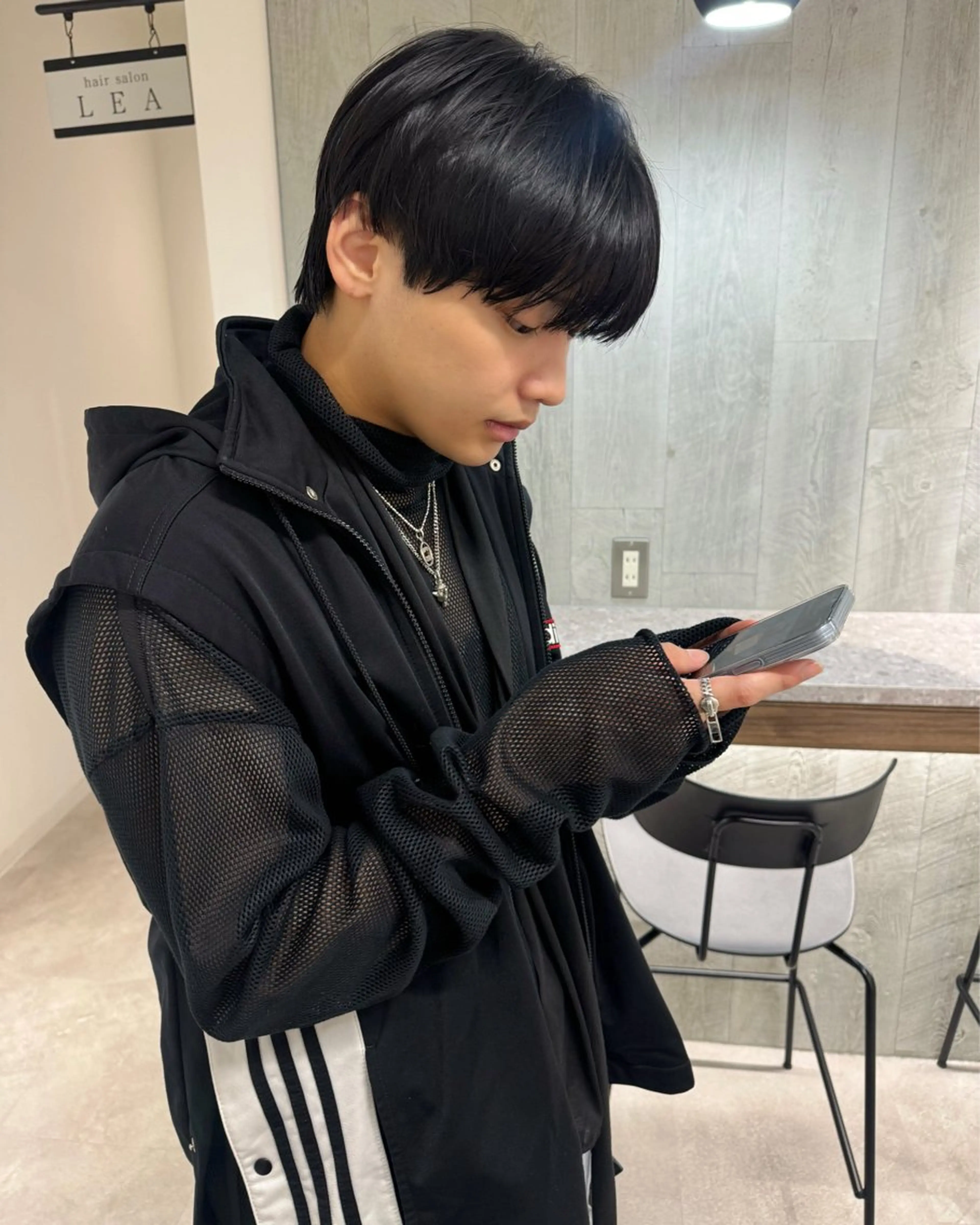 ショート メンズ マッシュ シースルーマッシュ カット パーマ umu.［韓国ヘア /レイヤーカット］のヘアスタイル