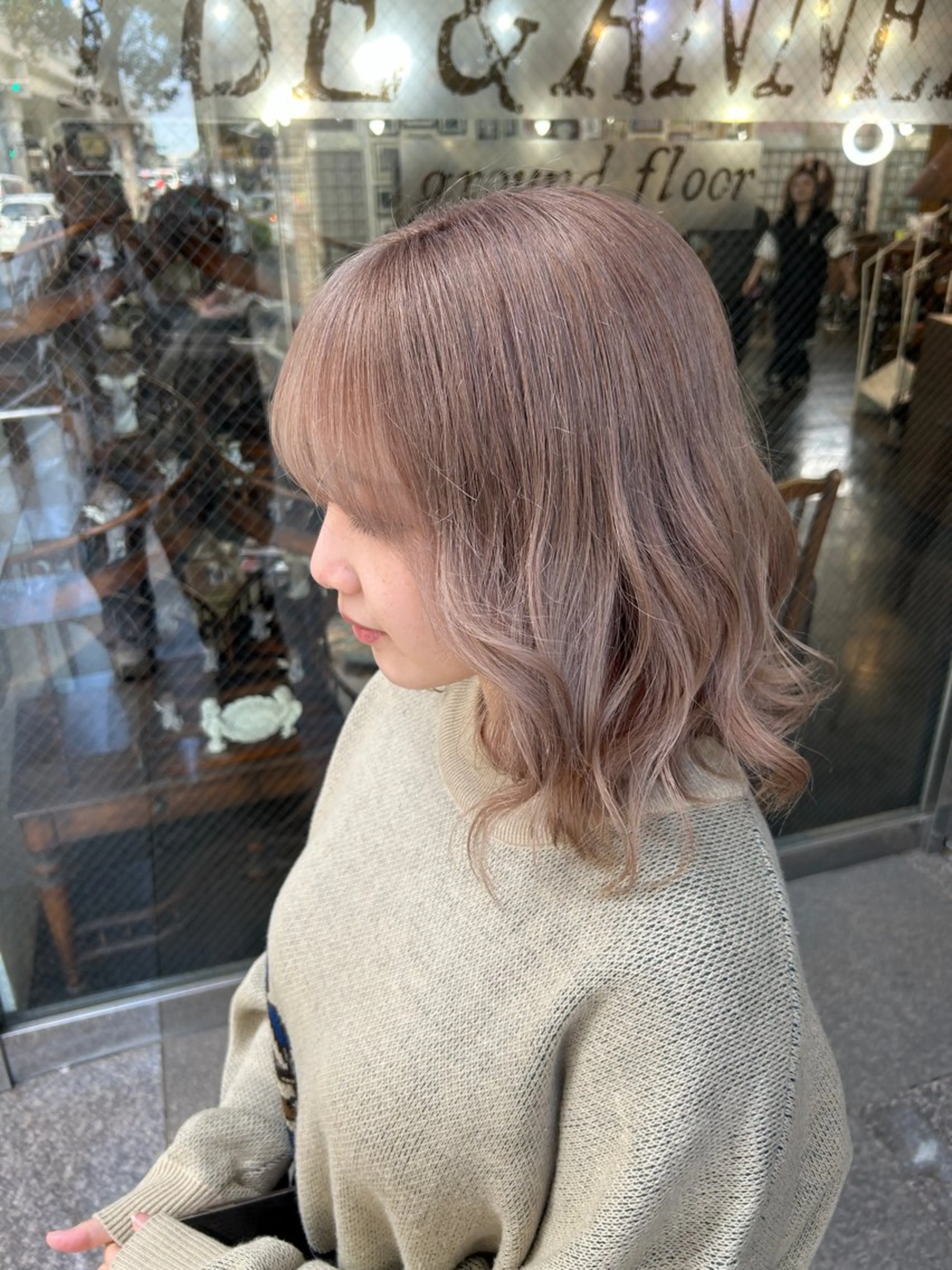 ミディアム ヘアカラー レディースカット モデル募集🌟のヘアスタイル