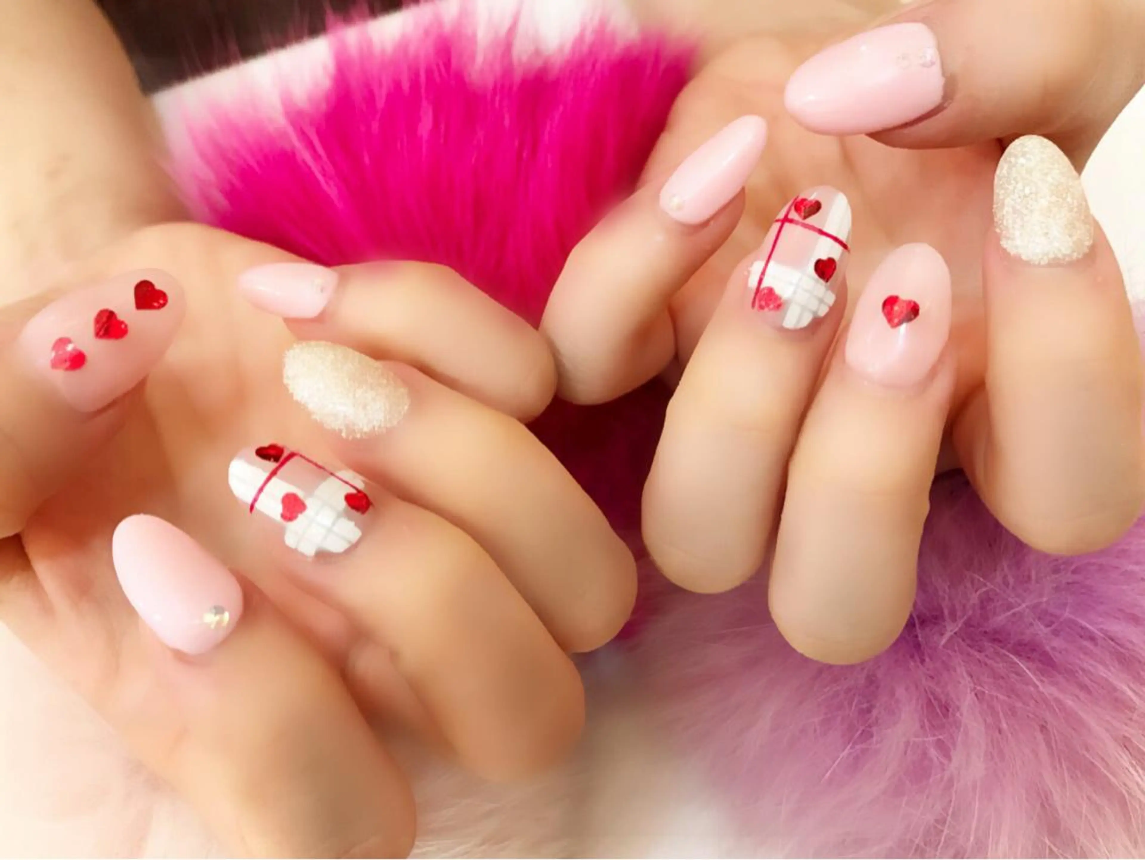 セミロング カラー メンズ キッズ ネイル アートネイル キラキラネイル 持ち込み スカルプネイル ストーンネイル NAILSGOGO shibuyaのネイルデザイン