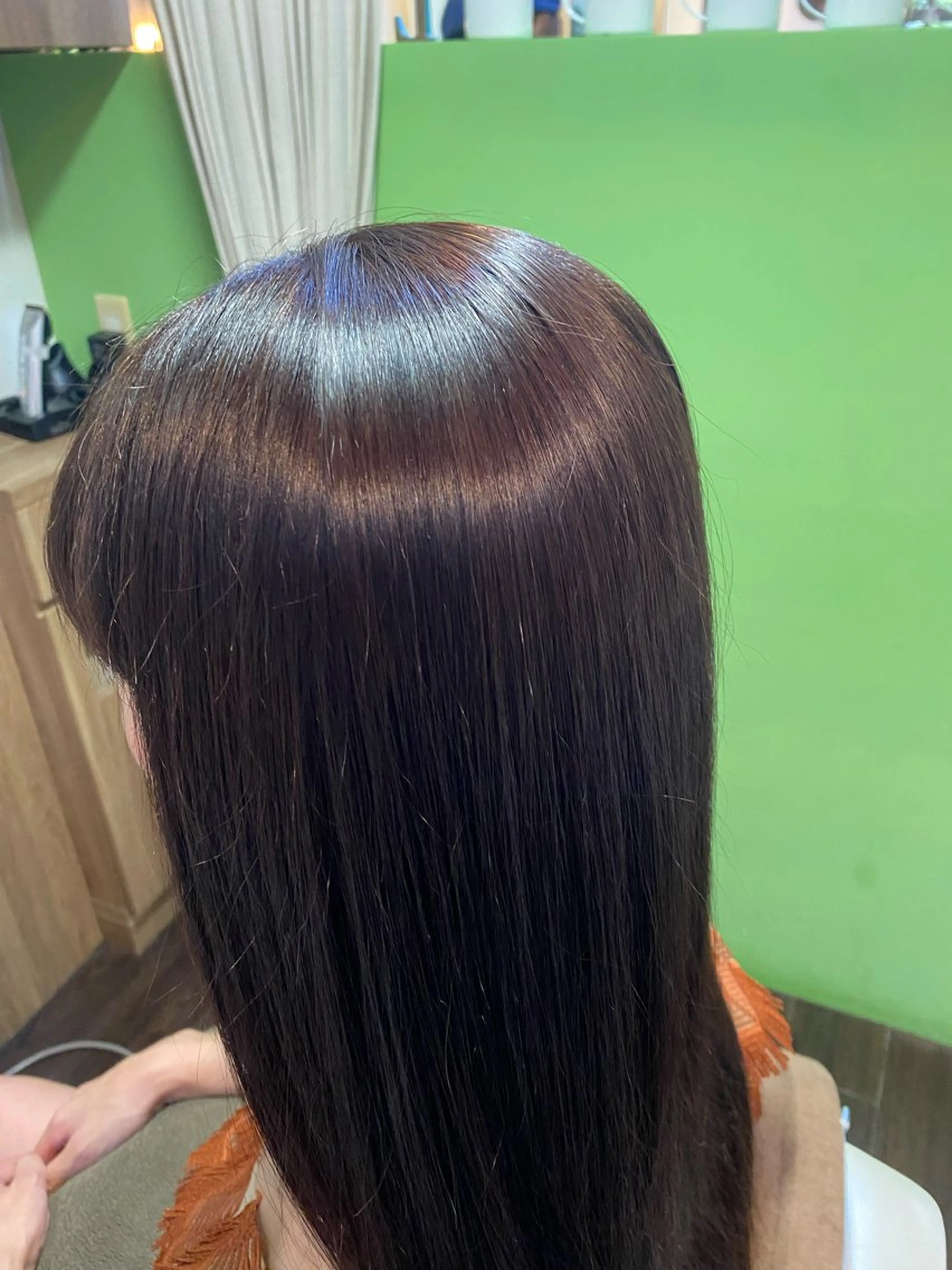 ロング パーマ 髪質改善 韓国風ヘア 縮毛矯正 酸性ストレート ストレートパーマ 【エシカル】 HOSOMIのヘアスタイル