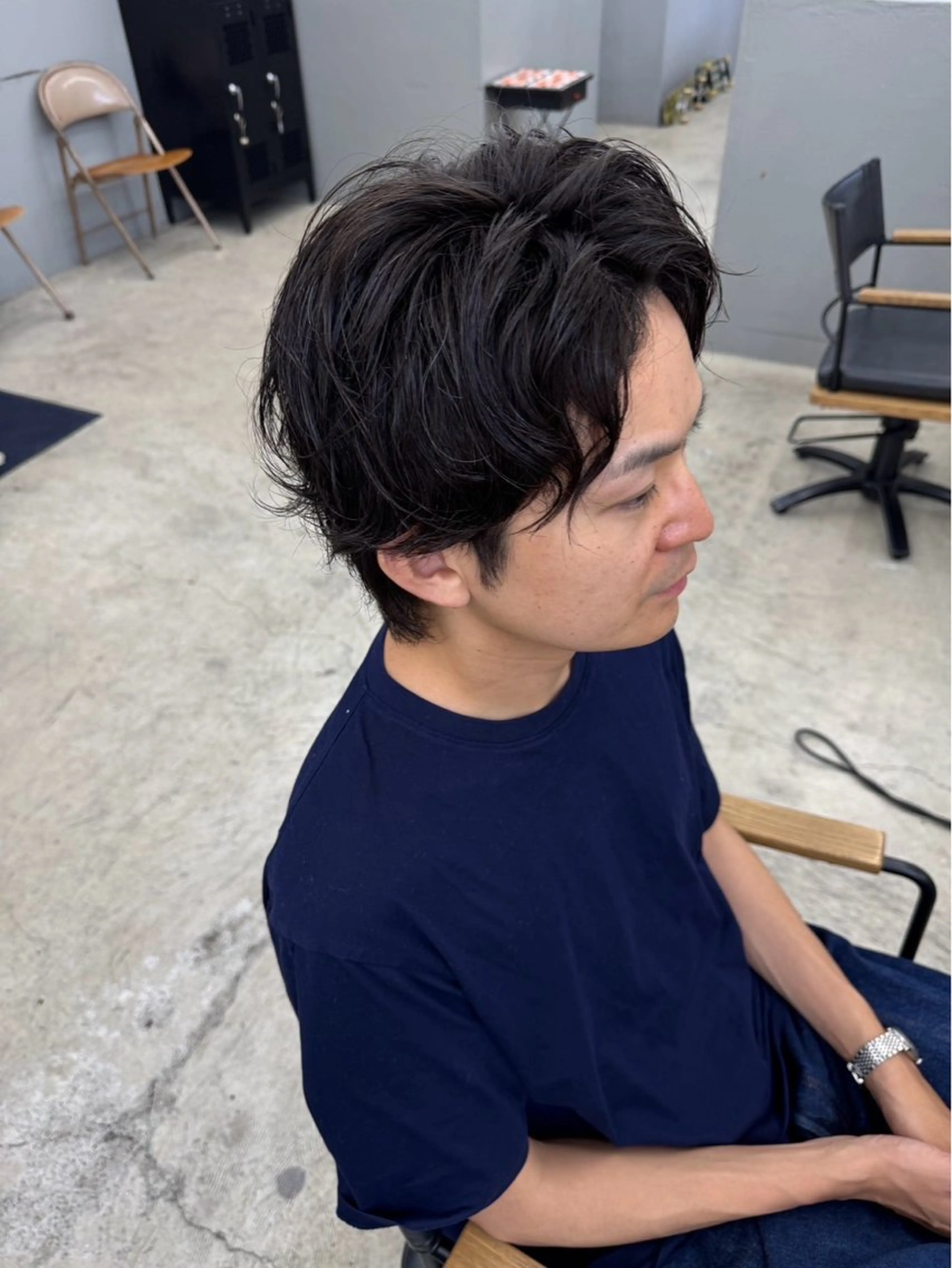 ショート パーマ メンズ カット パーマ メンズ専門サロン wokeのヘアスタイル