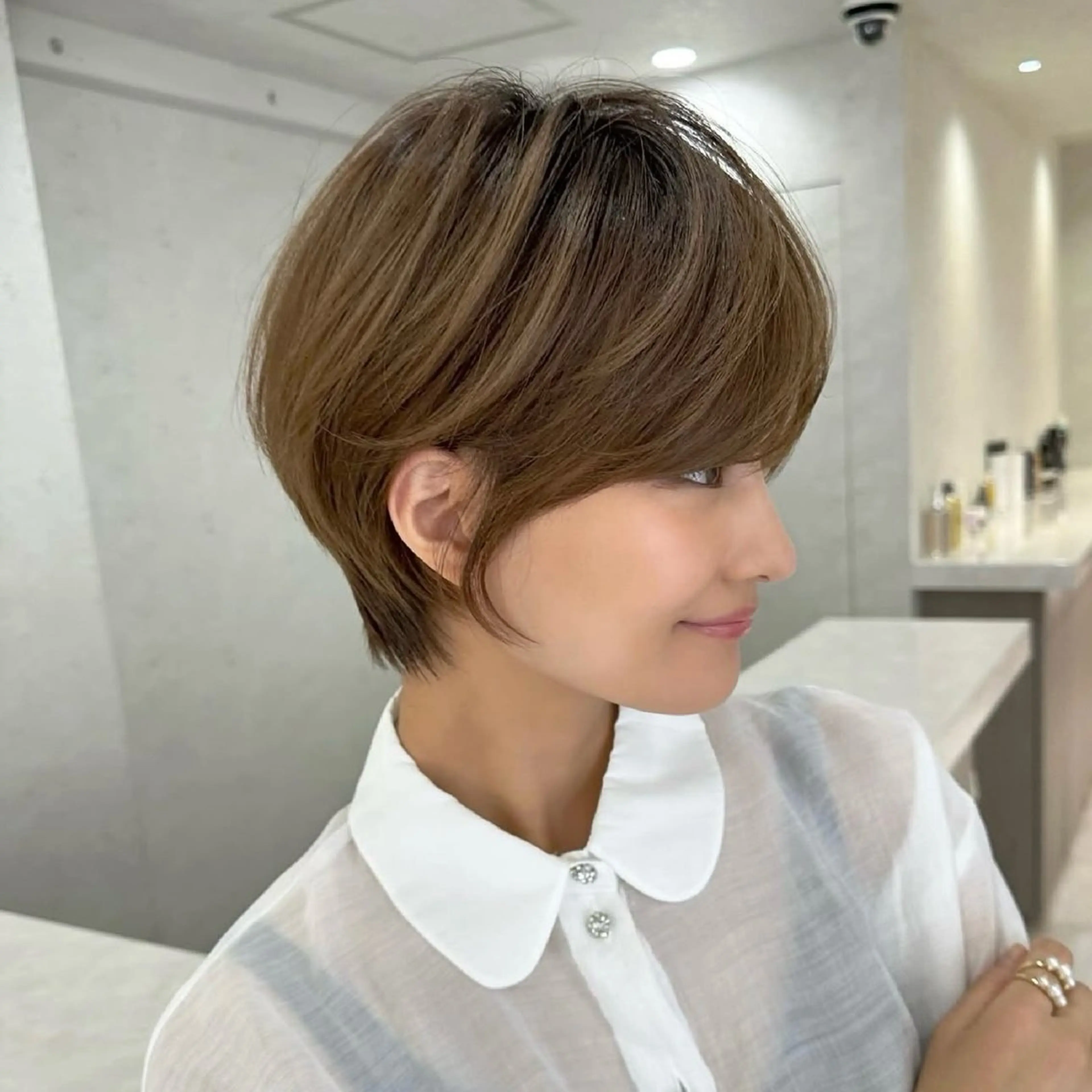 ショート 透明感カラー ふうか　渋谷のヘアスタイル