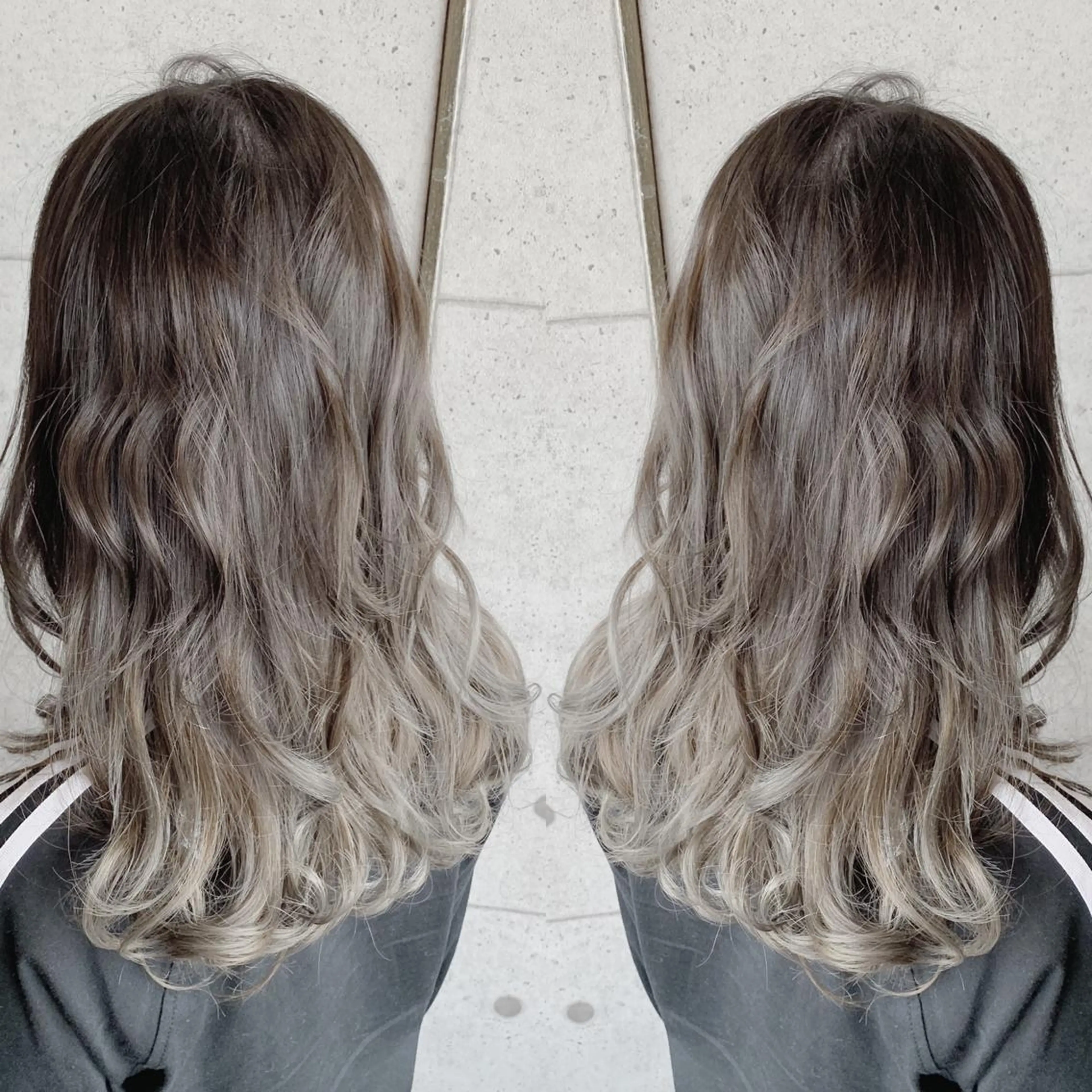 セミロング カラー 福森 みずきのヘアスタイル