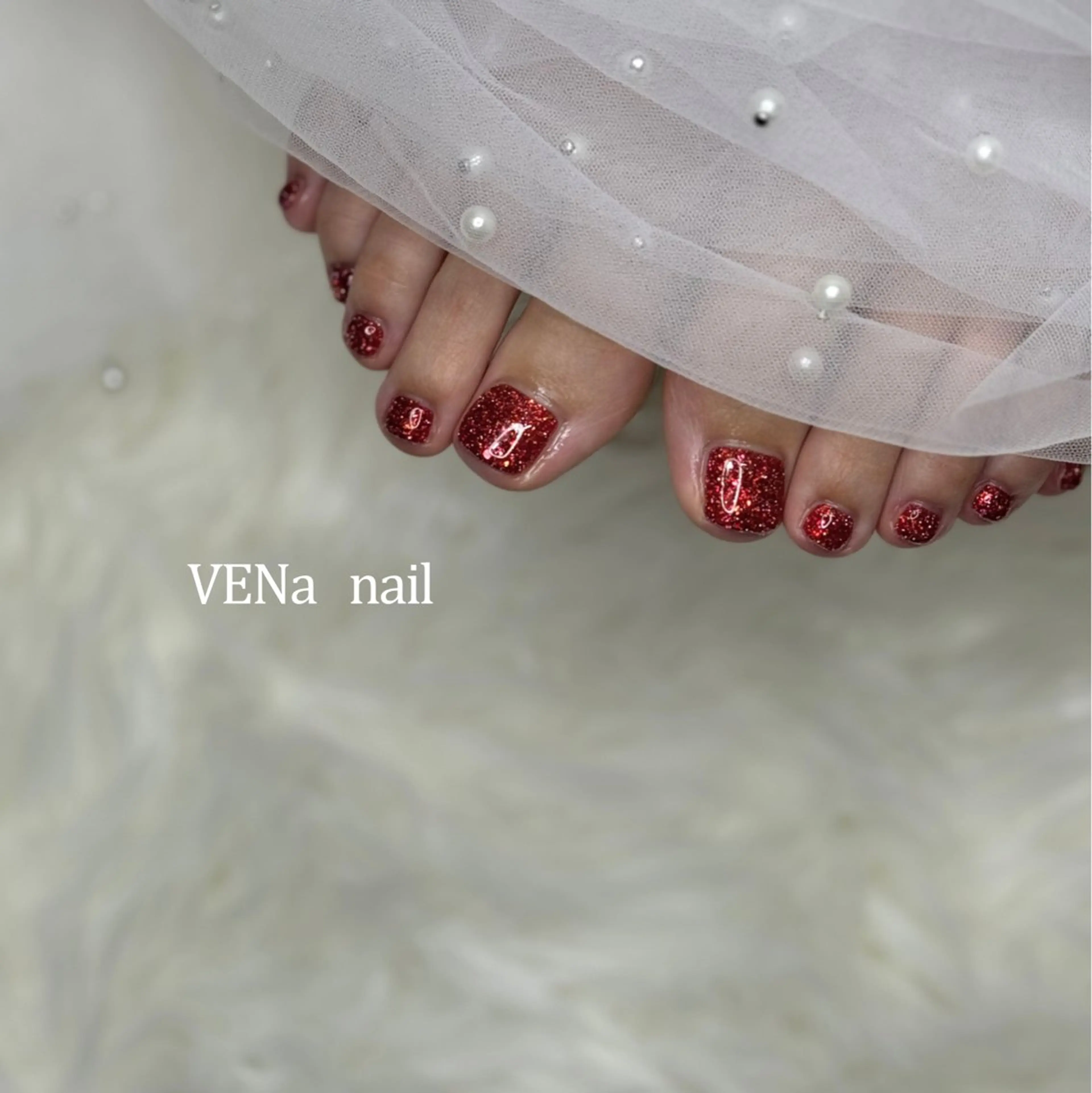 ネイル べっ甲ネイル ドット フラッシュネイル フットネイル フレンチネイル VENa eye＆ nail salonのマツエク・マツパデザイン