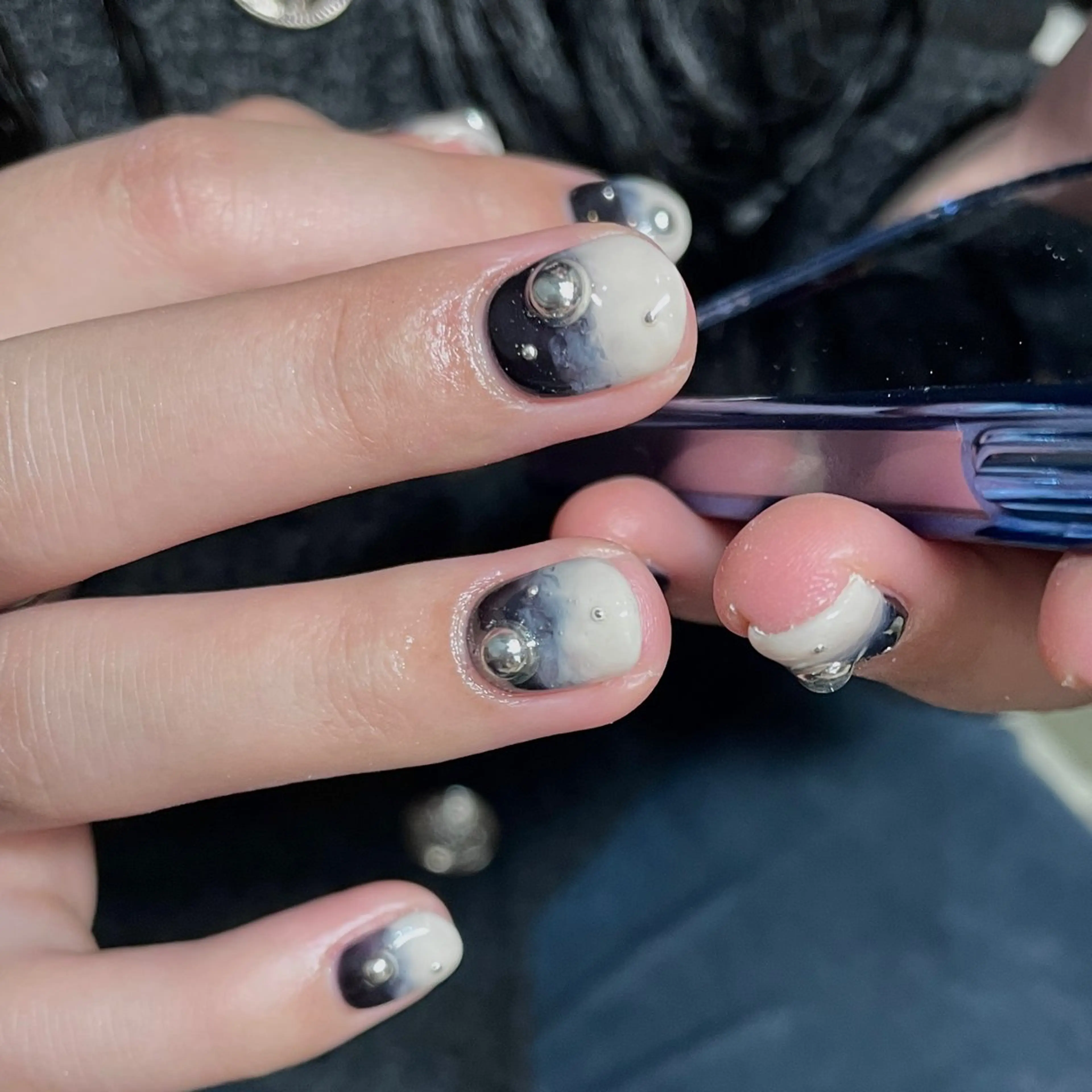 ネイル 大理石ネイル(マーブル) ニュアンスネイル ショートネイル 冬ネイル ハンドネイル acs.n所属・ネイル，耳つぼ 風間すみれのその他イメージ