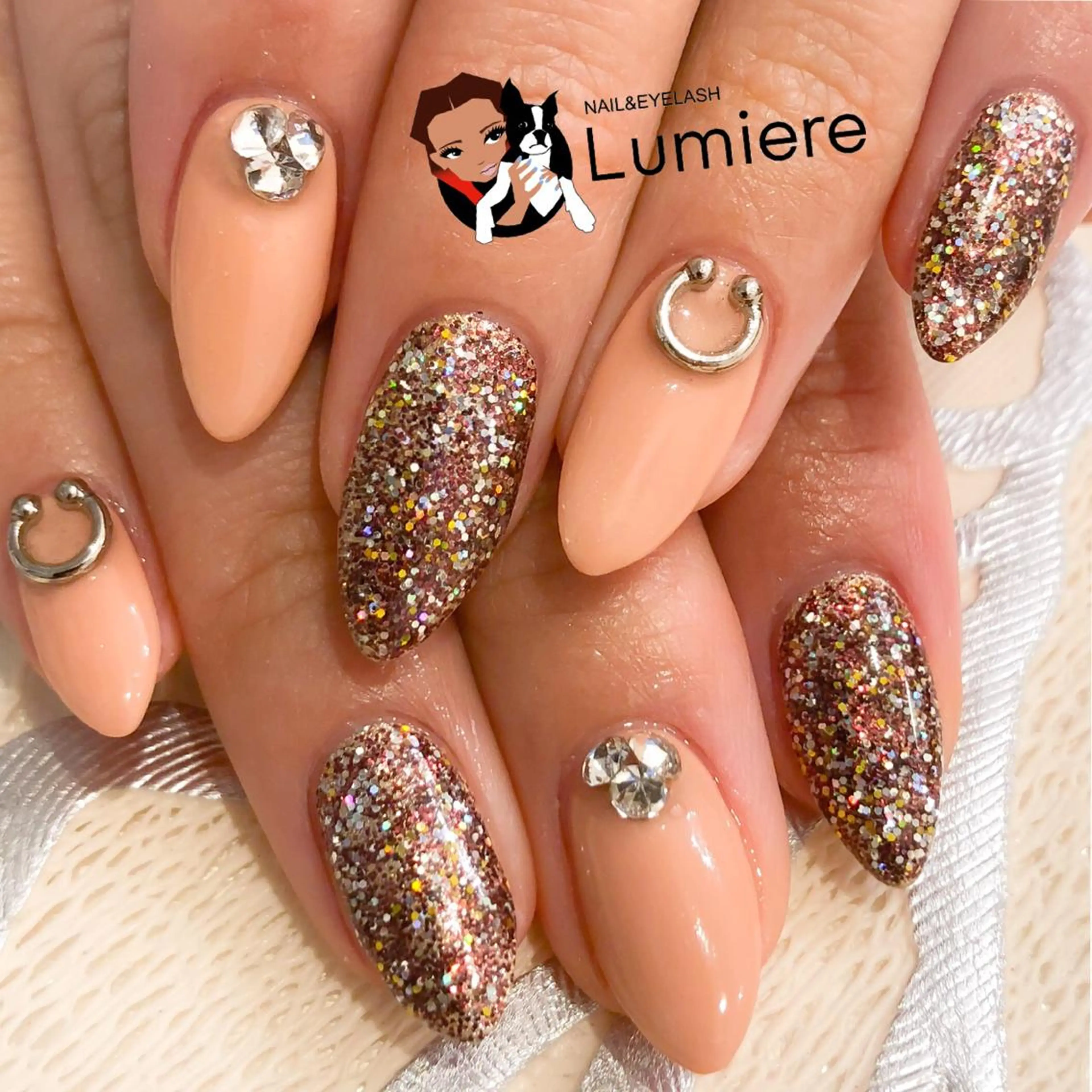 キッズ ネイル マツエク・マツパ キラキラネイル beauty Kasane,所属・鎌野 えりかのマツエク・マツパデザイン