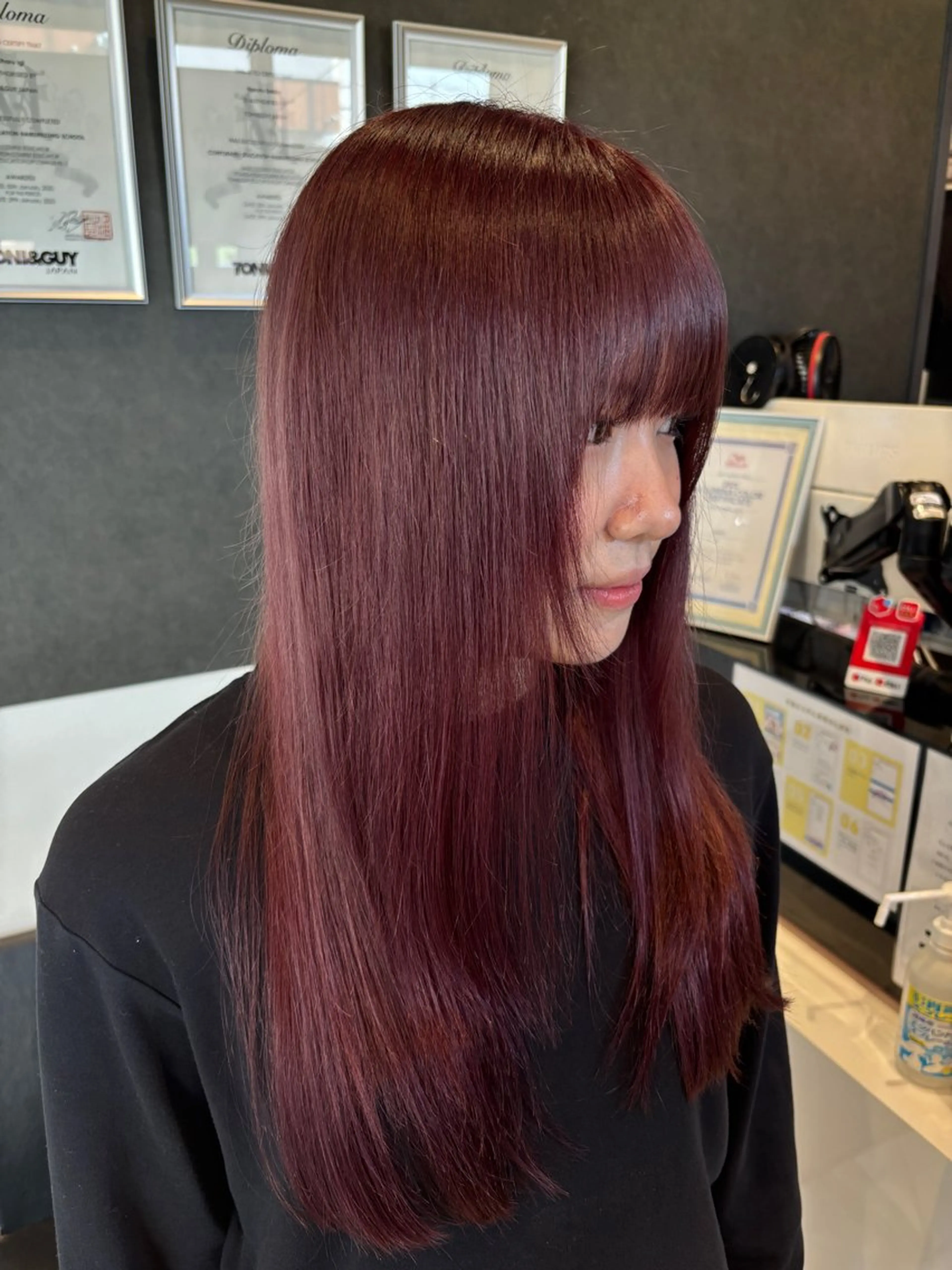 ミディアム カラー ヘアカラー トリートメント ブリーチ/ヘアケア/ 艶髪/イギチハルのヘアスタイル