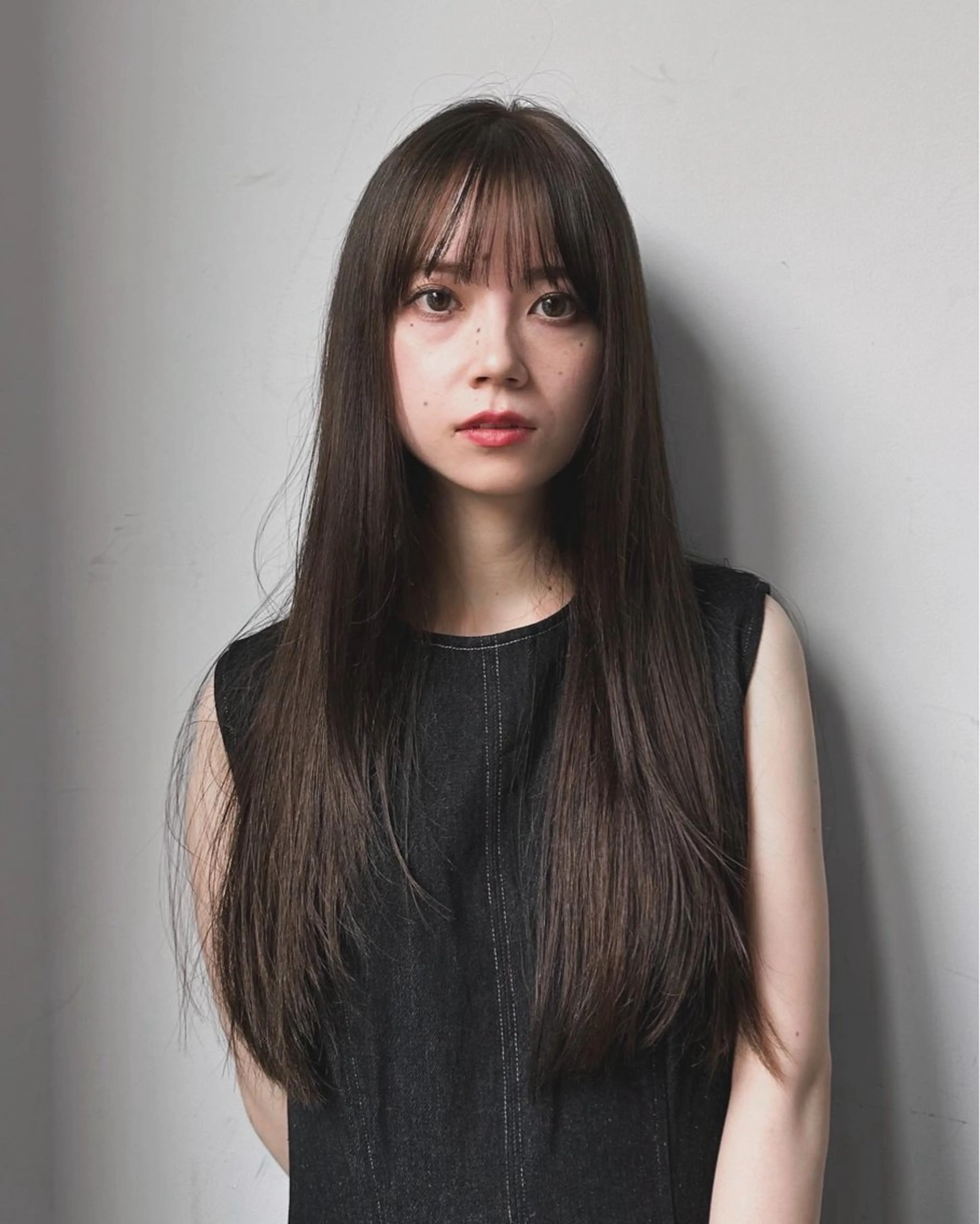 ロング カット ヘアカラー トリートメント レイヤー/顔周り カット/松岡 祥利のヘアスタイル