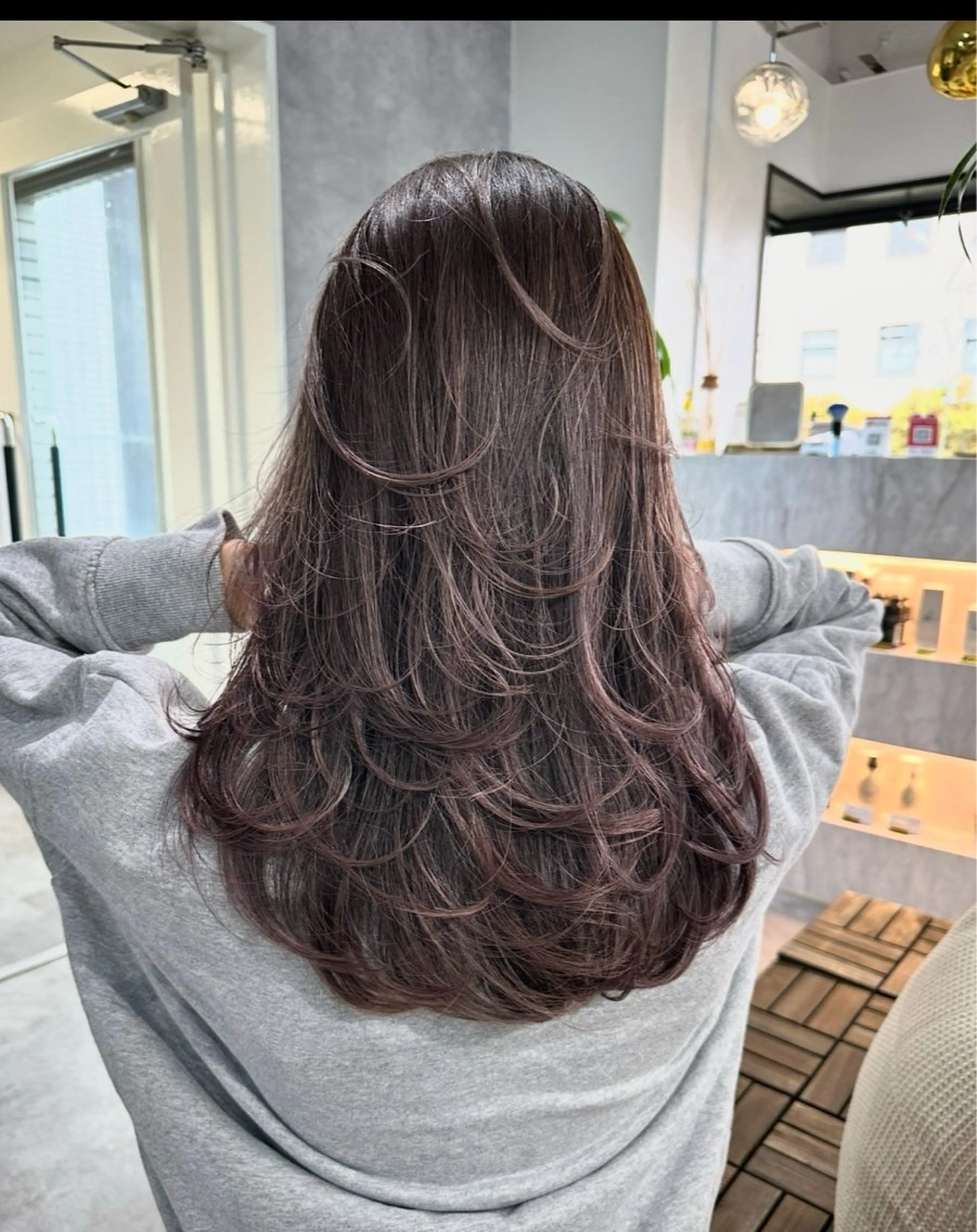 ロング カット ヘアカラー トリートメント 大人上品特化 レイヤー🇺🇸山村のヘアスタイル