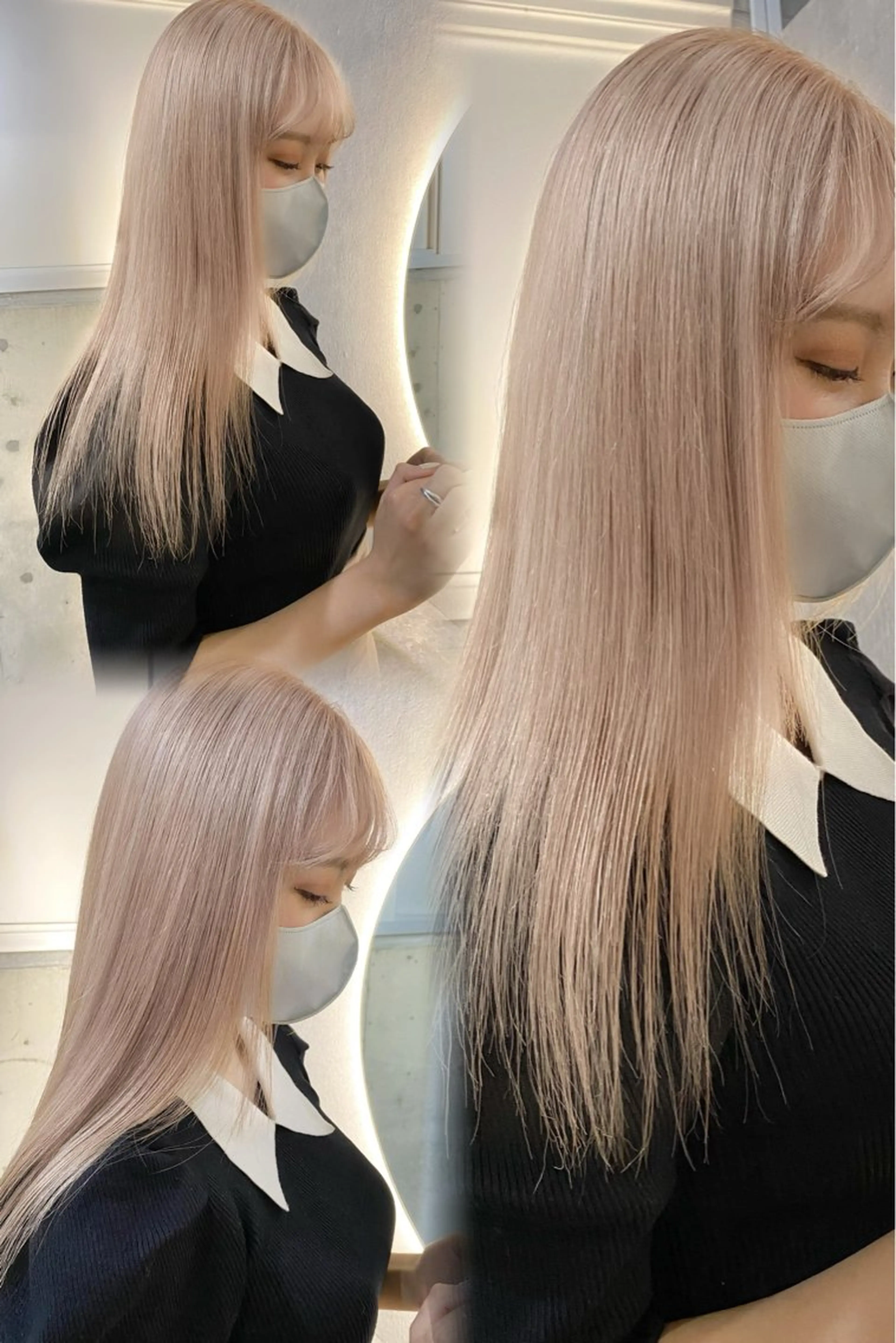 【‎🎀ミニモ限定🎀】ケアブリーチ+カラー+トリートメント☁️🪽🫧“カット無し”の写真