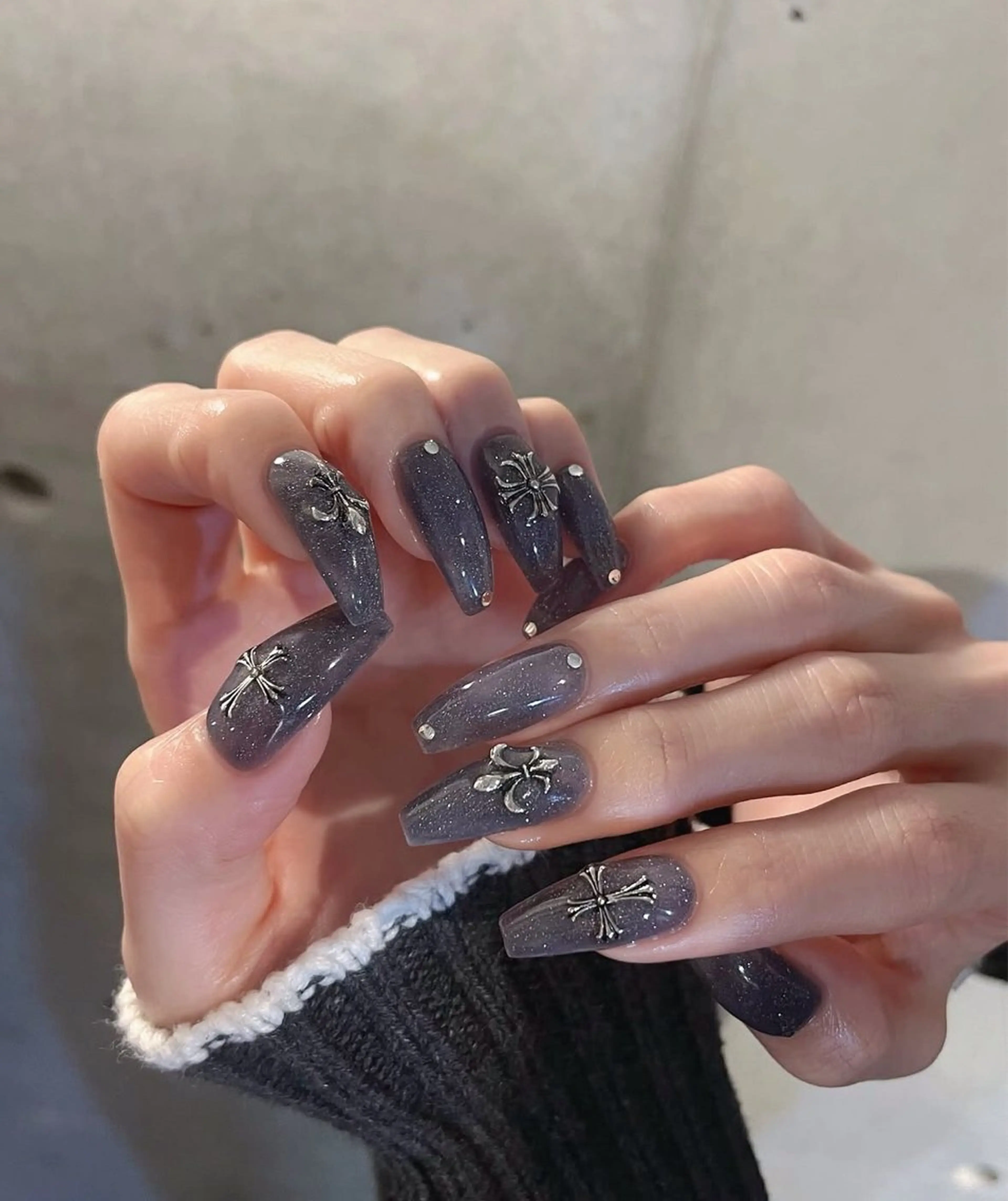 ネイル 長さ出し グラデーション キラキラネイル 韓国ネイル ラメ(グリッター) ハンドネイル ハンドケア Chisa Nail Studio所属・チ サのネイルデザイン
