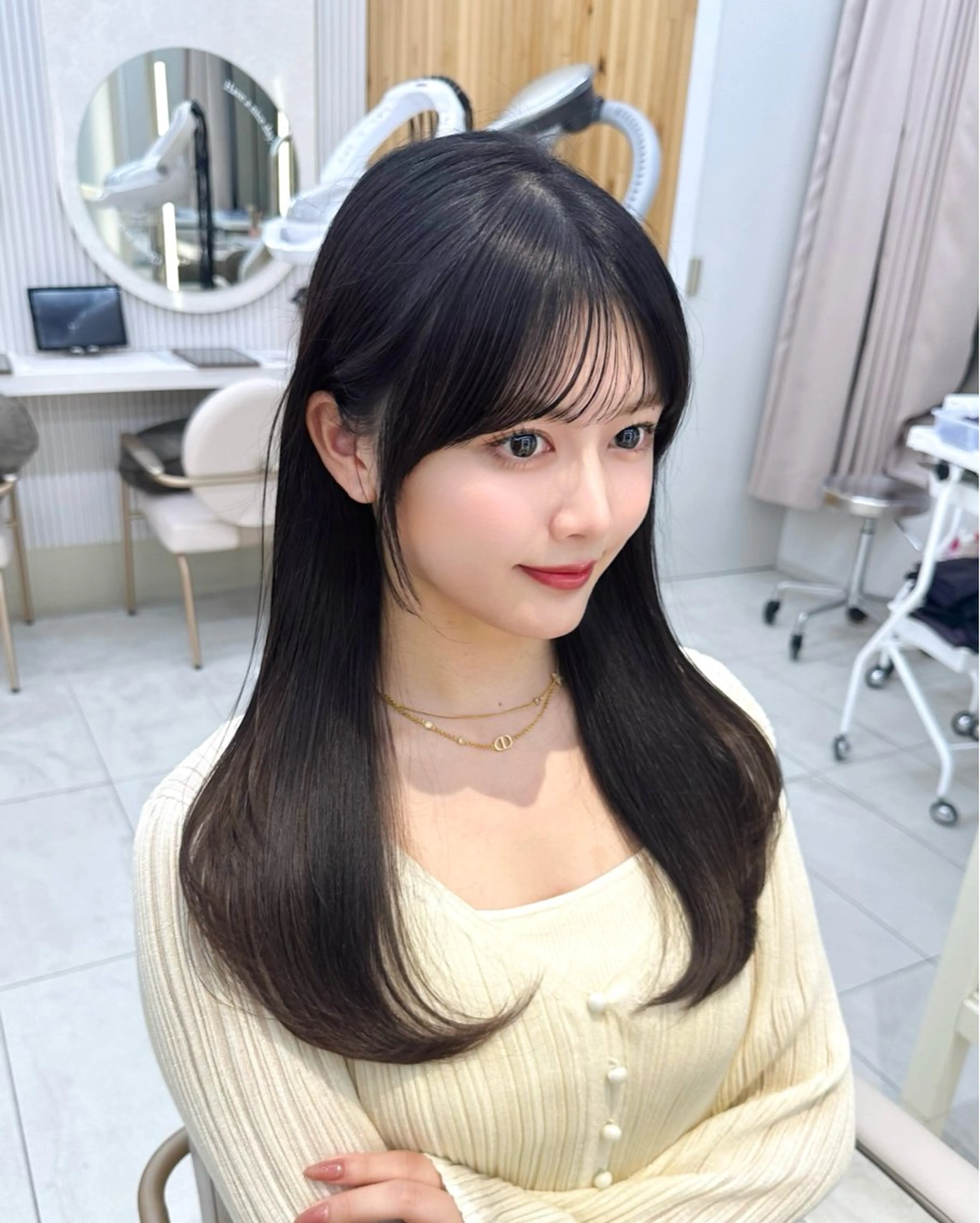 ミディアム カラー カット ヘアカラー トリートメント 🇰🇷韓国風くびれ ヘア🇰🇷中村優大のヘアスタイル