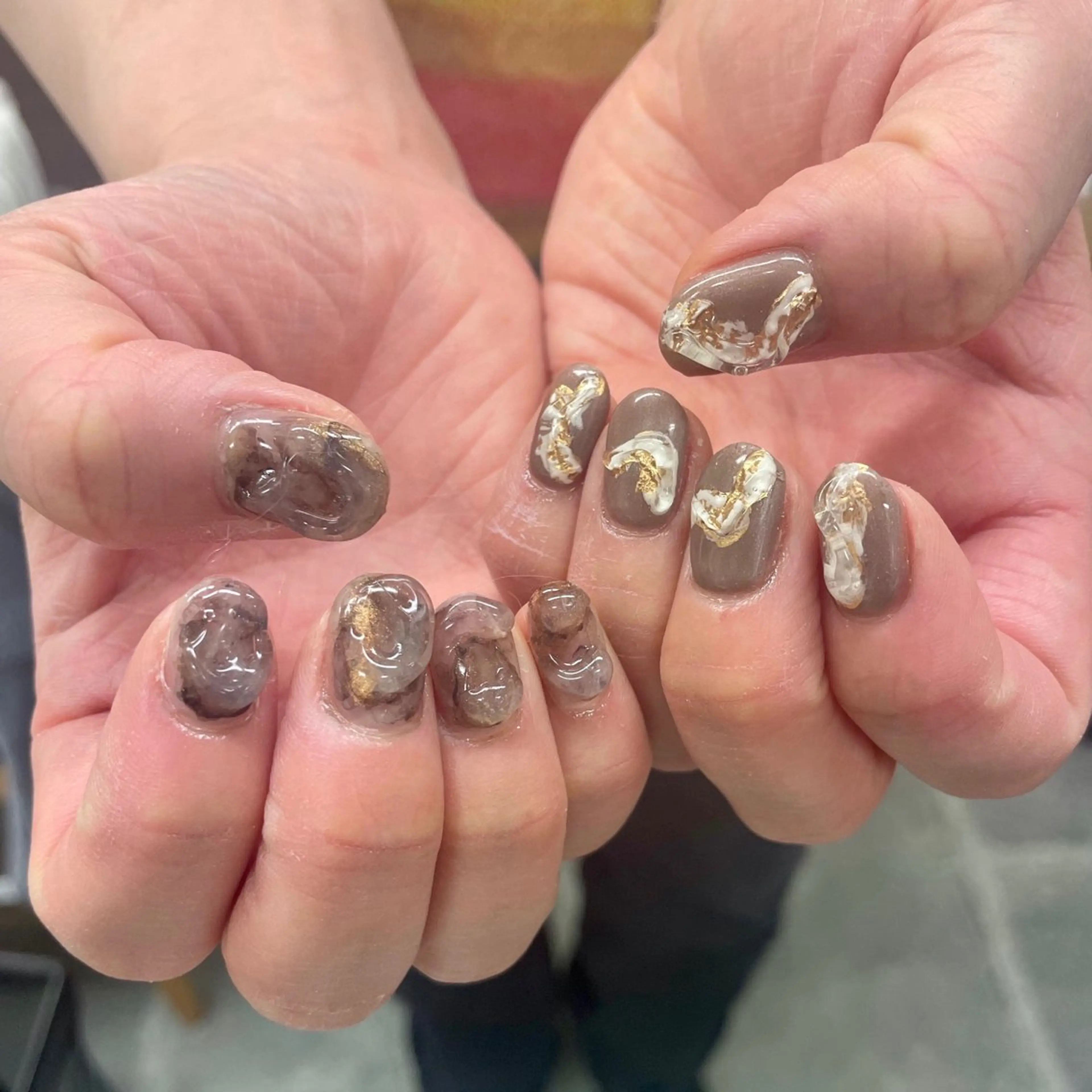 ネイル アートネイル ジェルネイル キラキラネイル ミラーネイル ニュアンスネイル nailstudio eviz新宿店のネイルデザイン