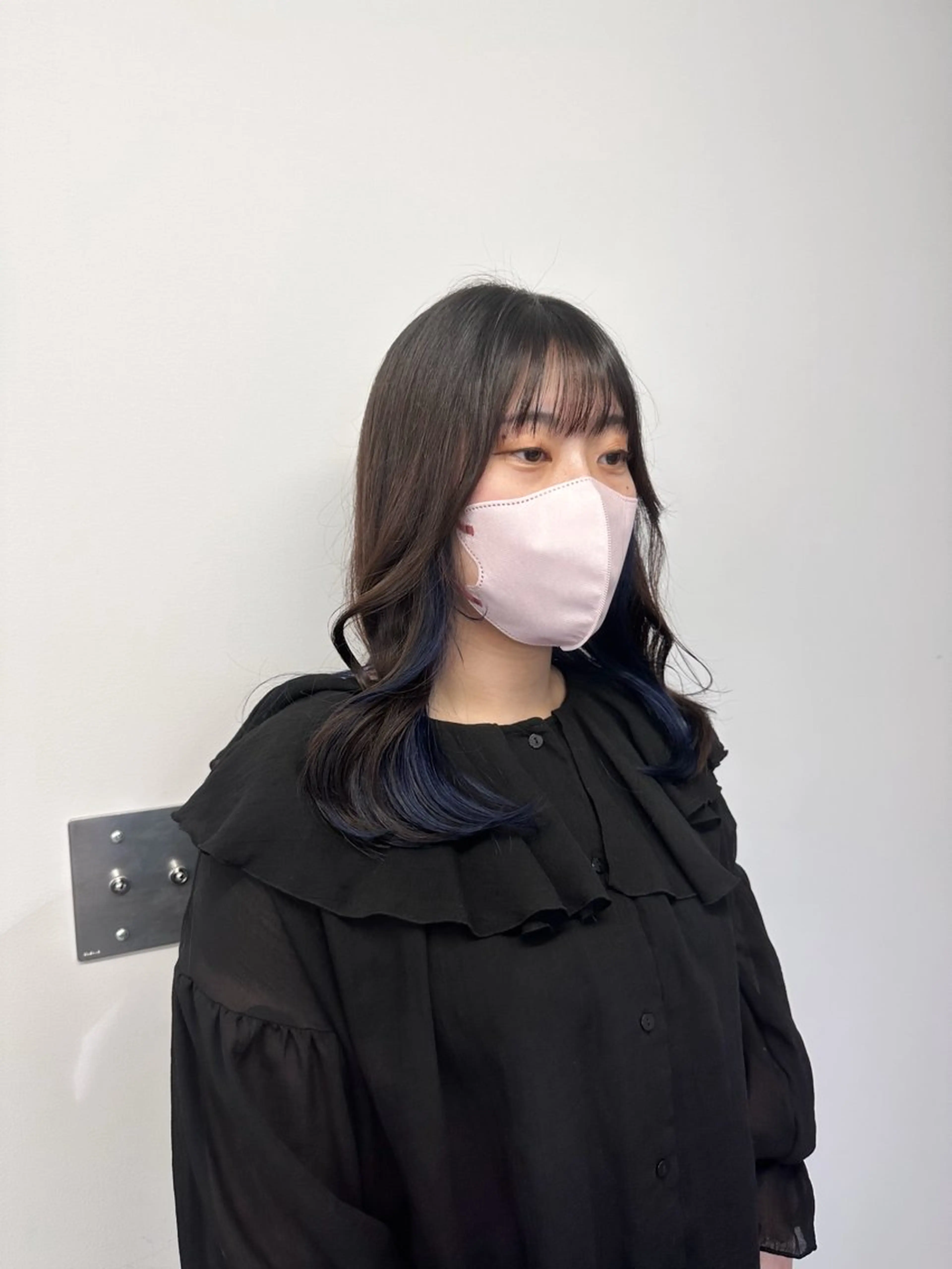 セミロング カラー ブリーチ/ニュアンス パーマ/hinaのヘアスタイル