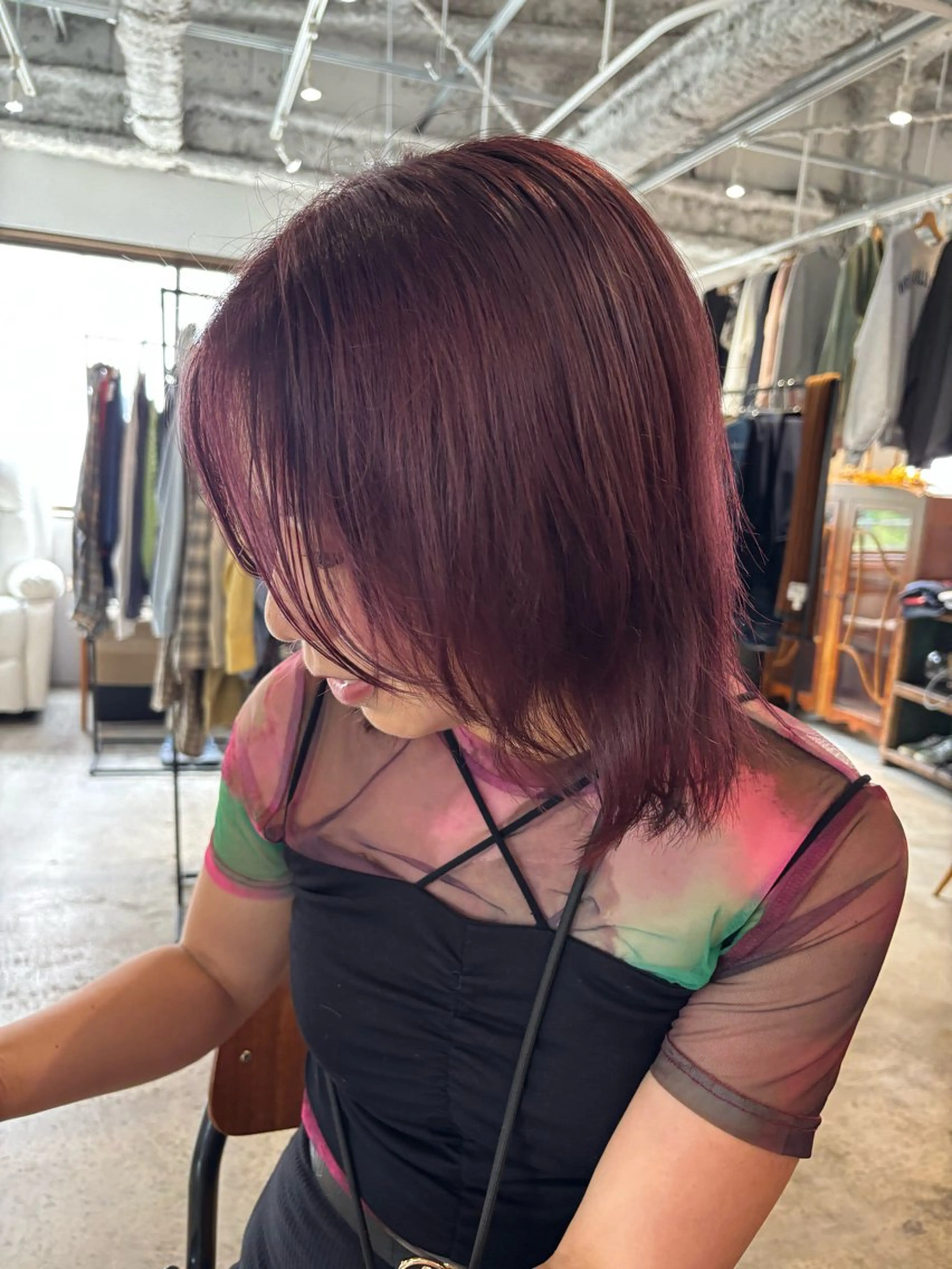 ミディアム カラー カット ヘアカラー Hayashi Shioriのヘアスタイル