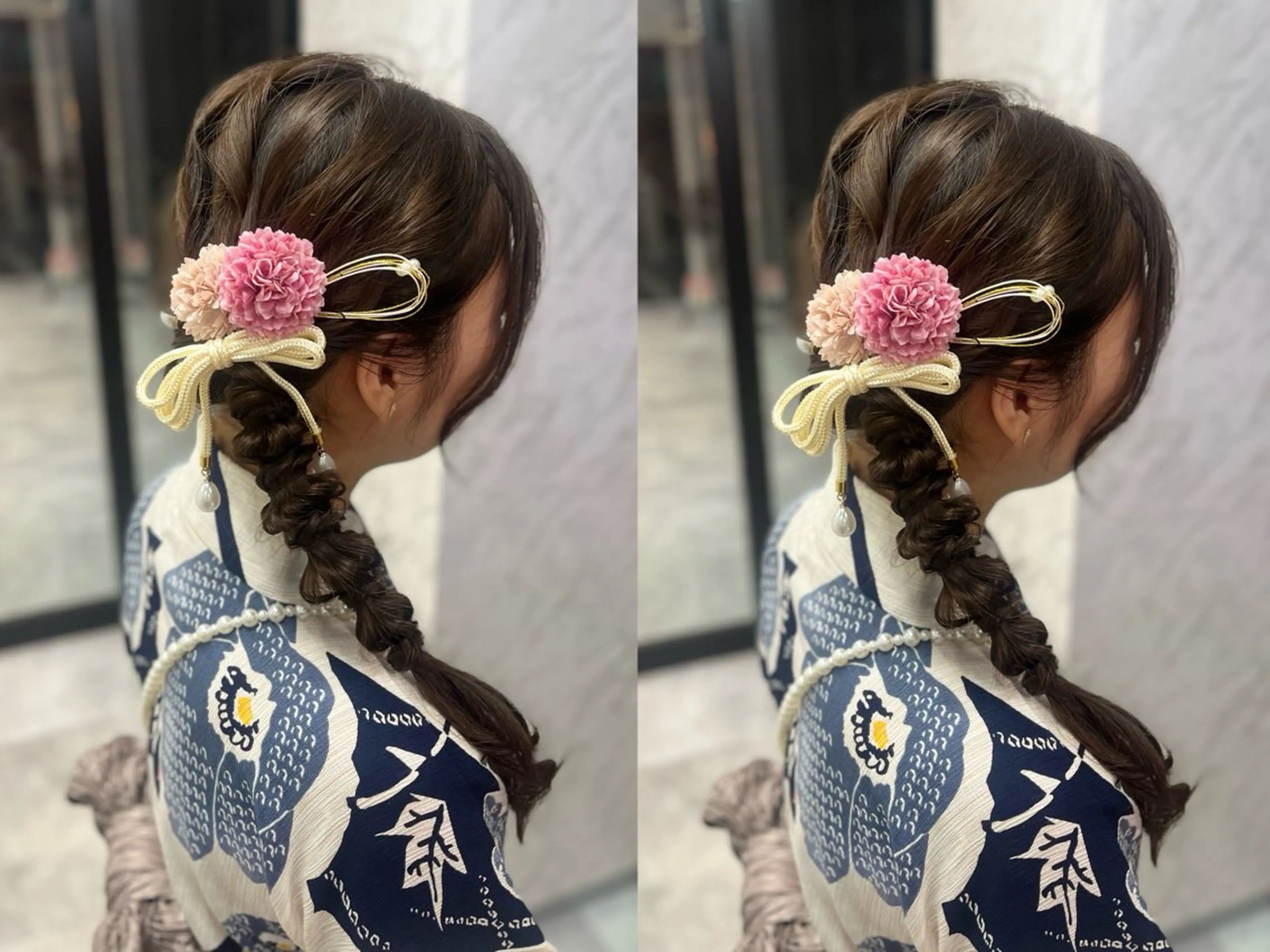 浴衣着付け➕ヘアセット🏮 お祭りにぴったりな可愛さをつくります💟の写真