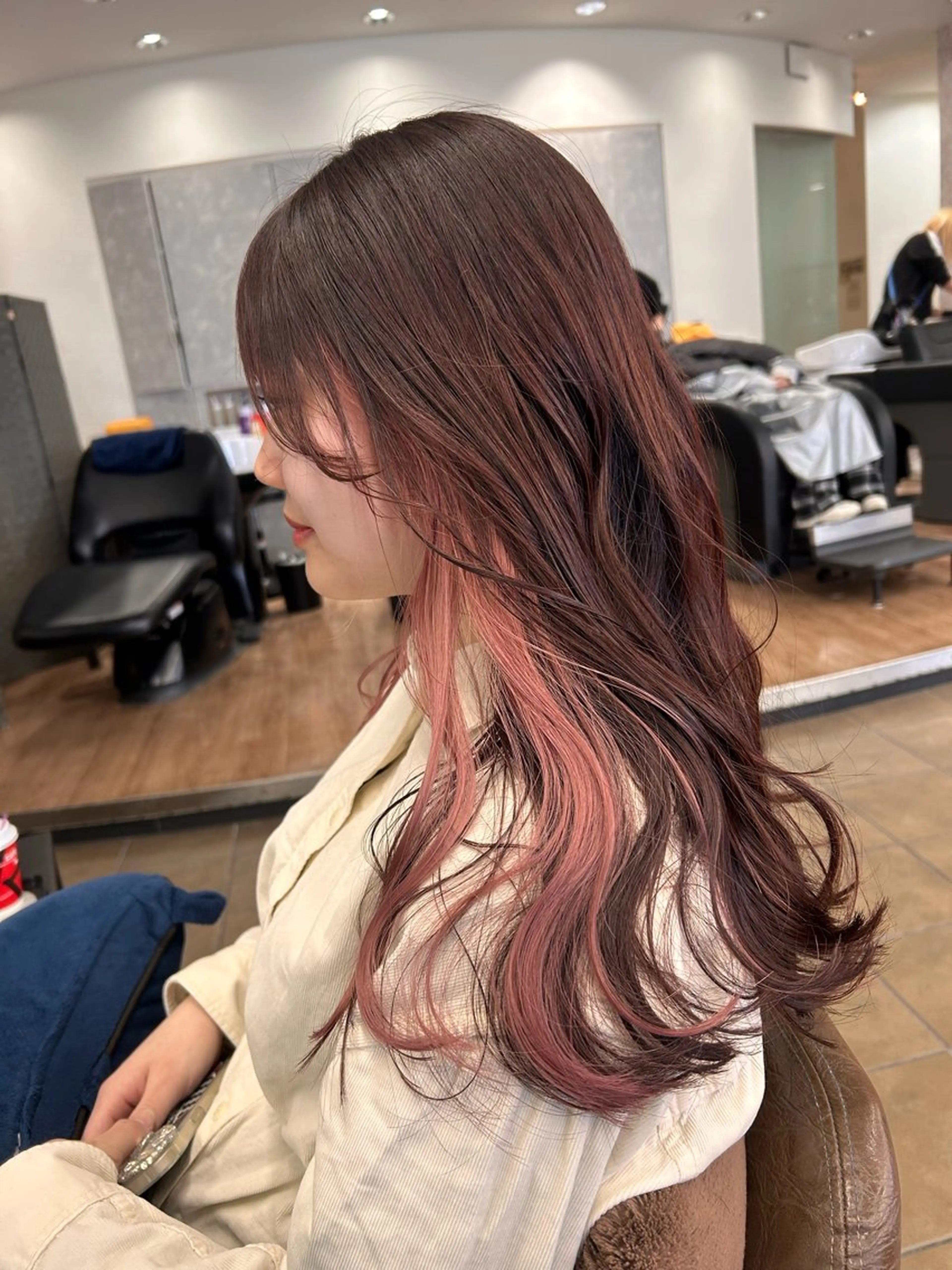 セミロング ケアカラー トリートメント カット ヘアカラー 濱川 良栄のヘアスタイル