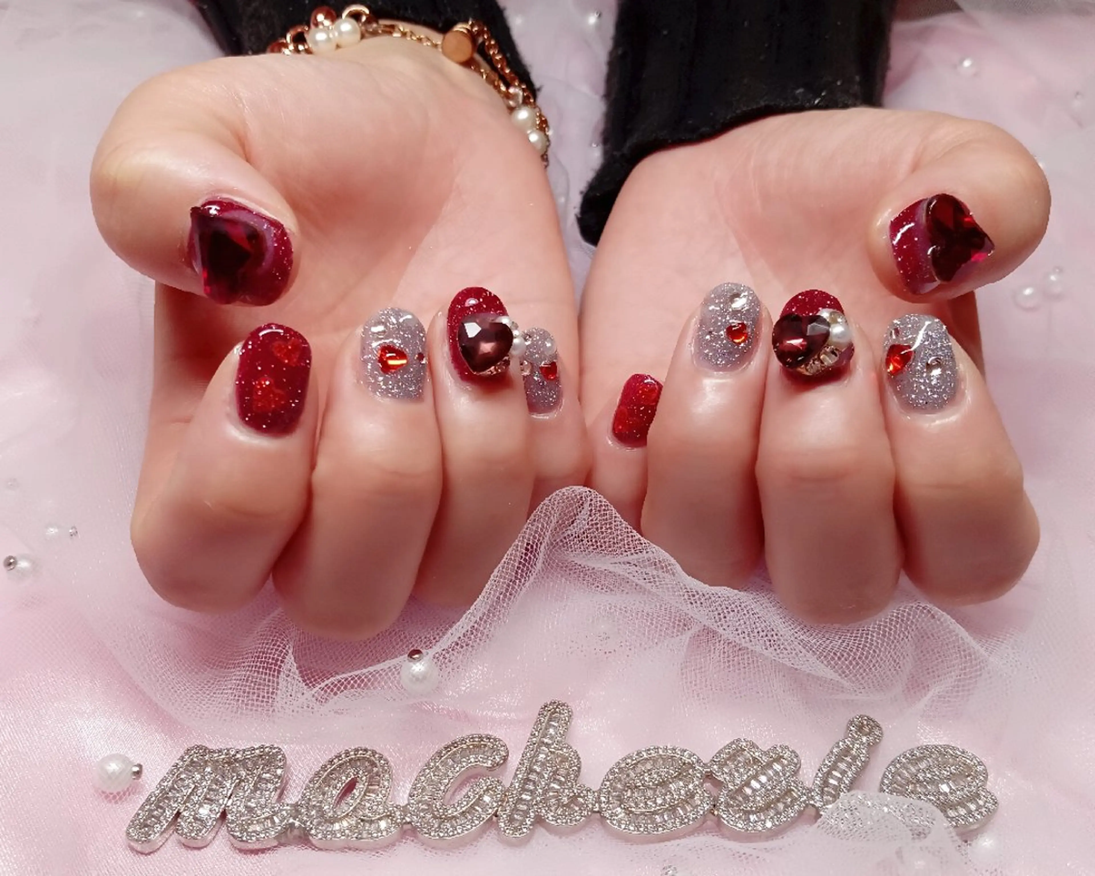 ネイル バレンタイン ハンドネイル Nail Salon macherieのネイルデザイン