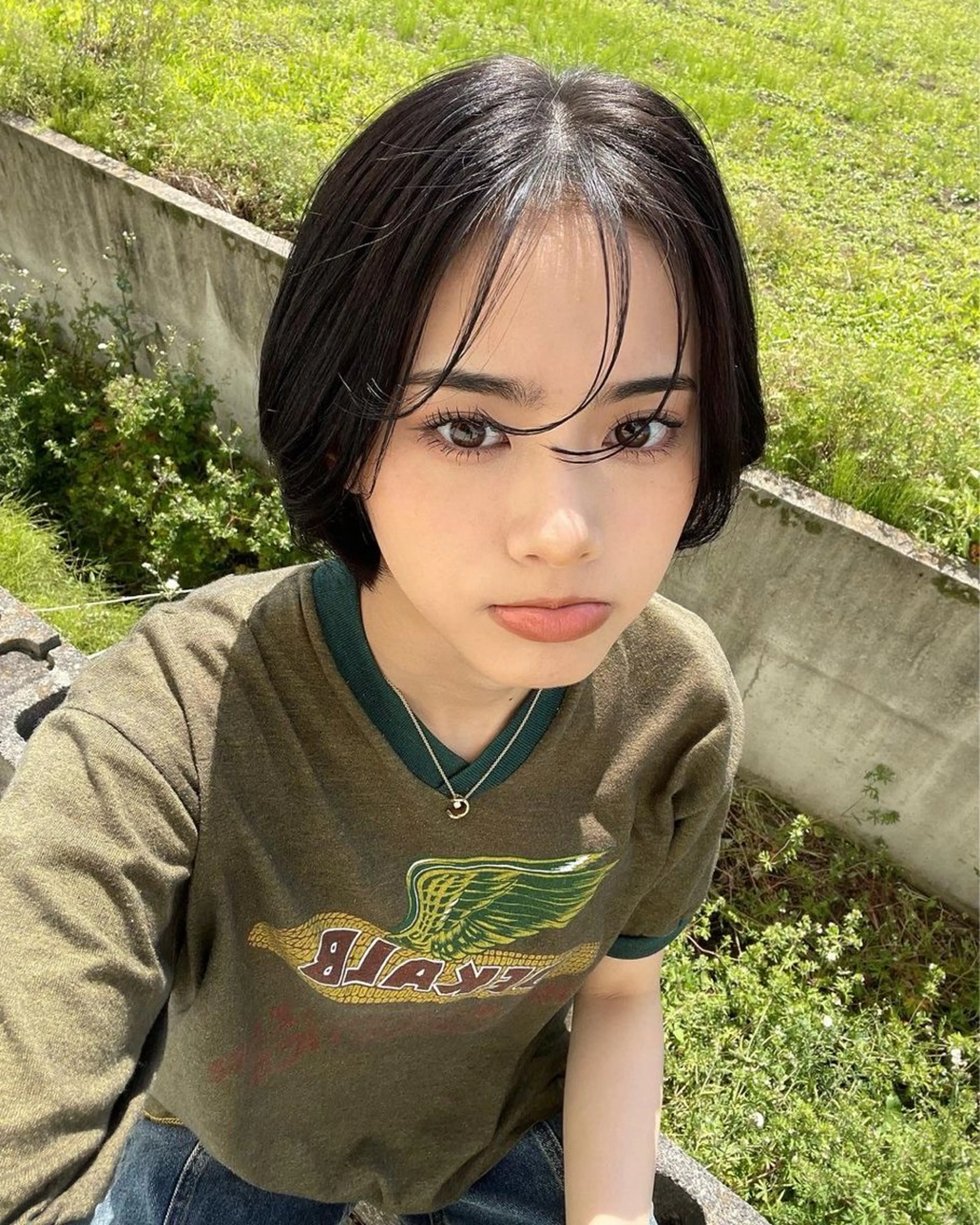 ミディアム カラー パーマ ヘアアレンジ ショートヘア原宿 fifth コシのヘアスタイル