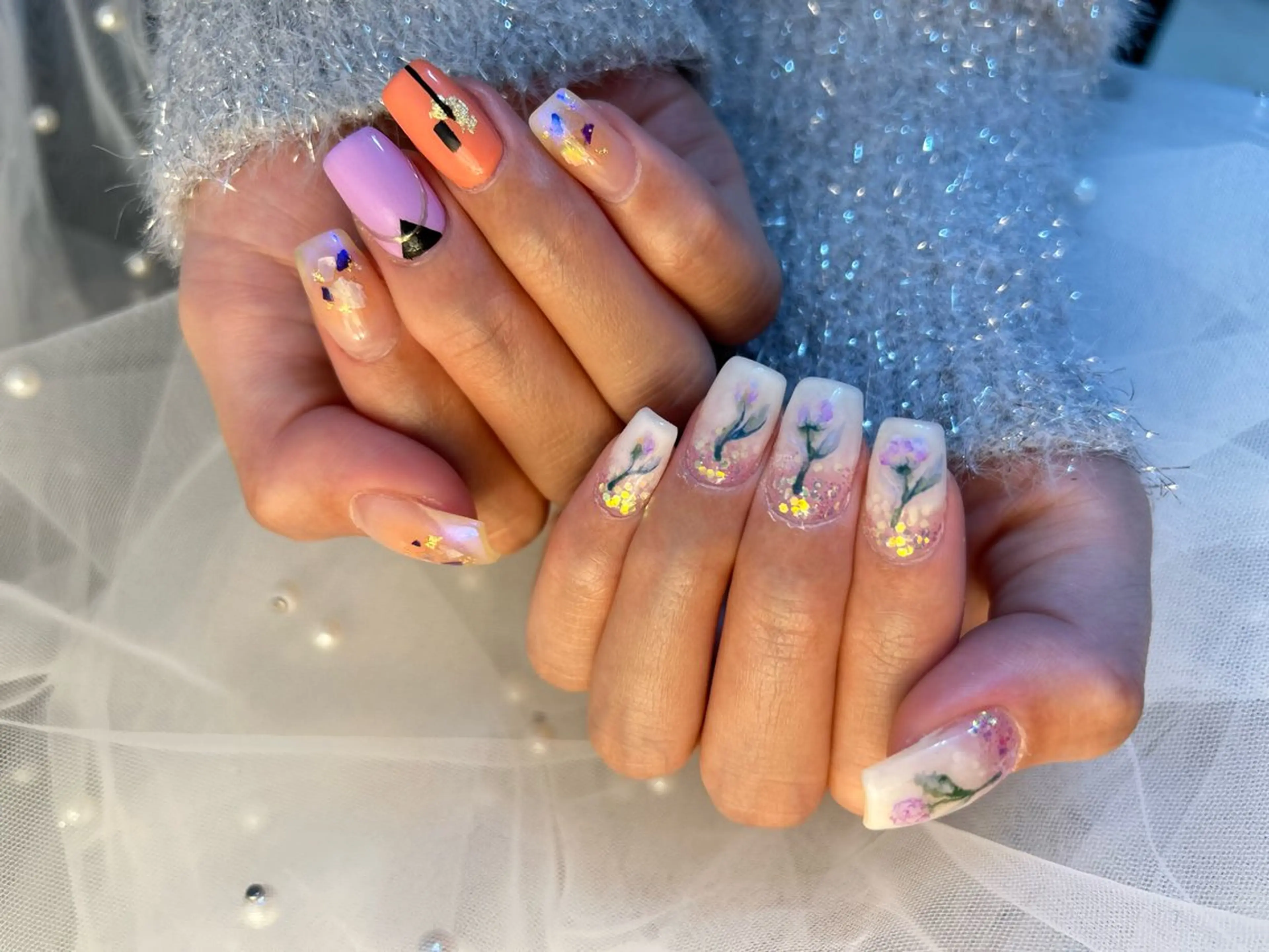 ネイル ハンドネイル フットネイル ✴︎ Delightのネイルデザイン