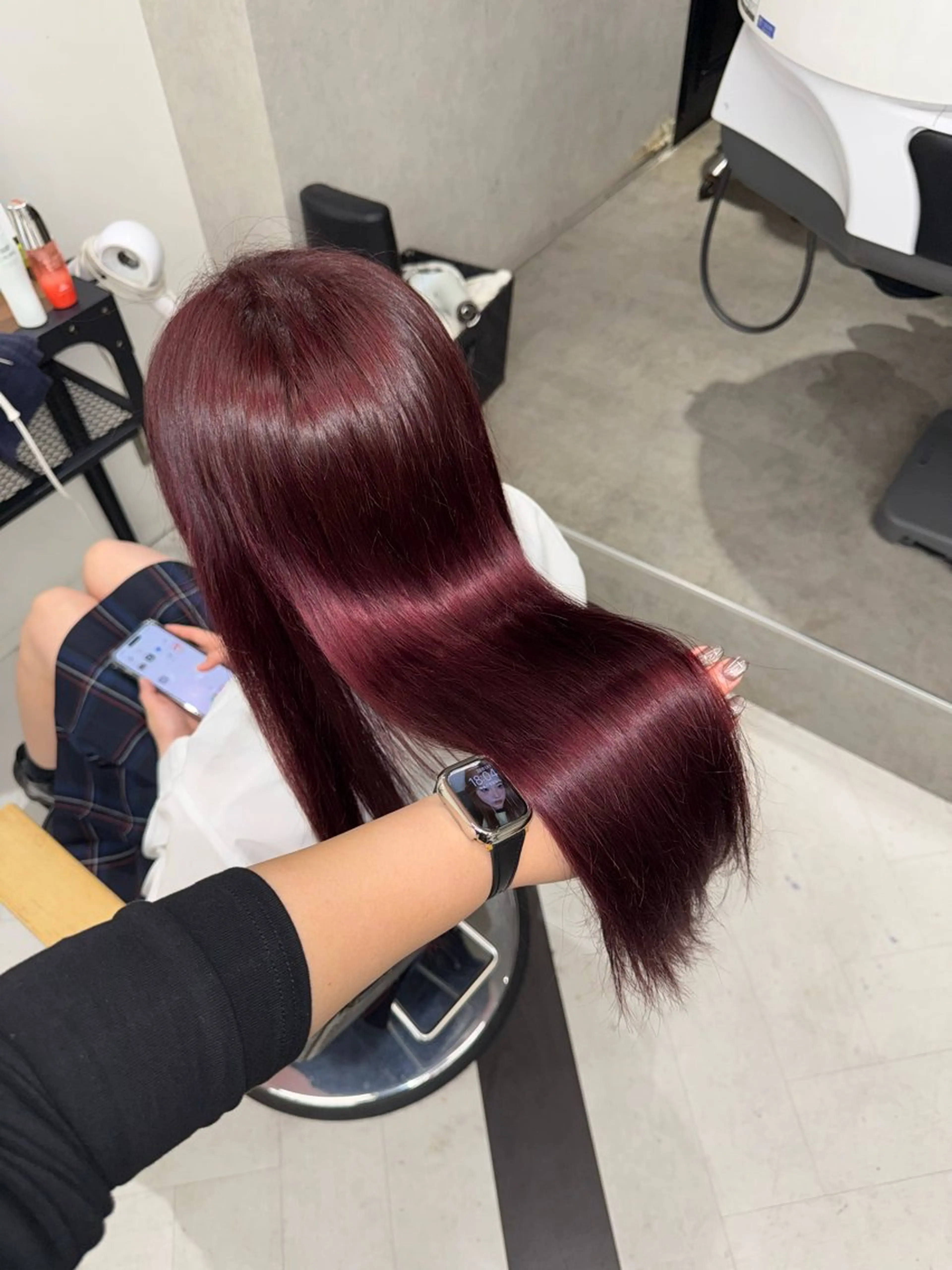 ロング カラー 似合わせカラー✩.* ハイトーン/リナのヘアスタイル