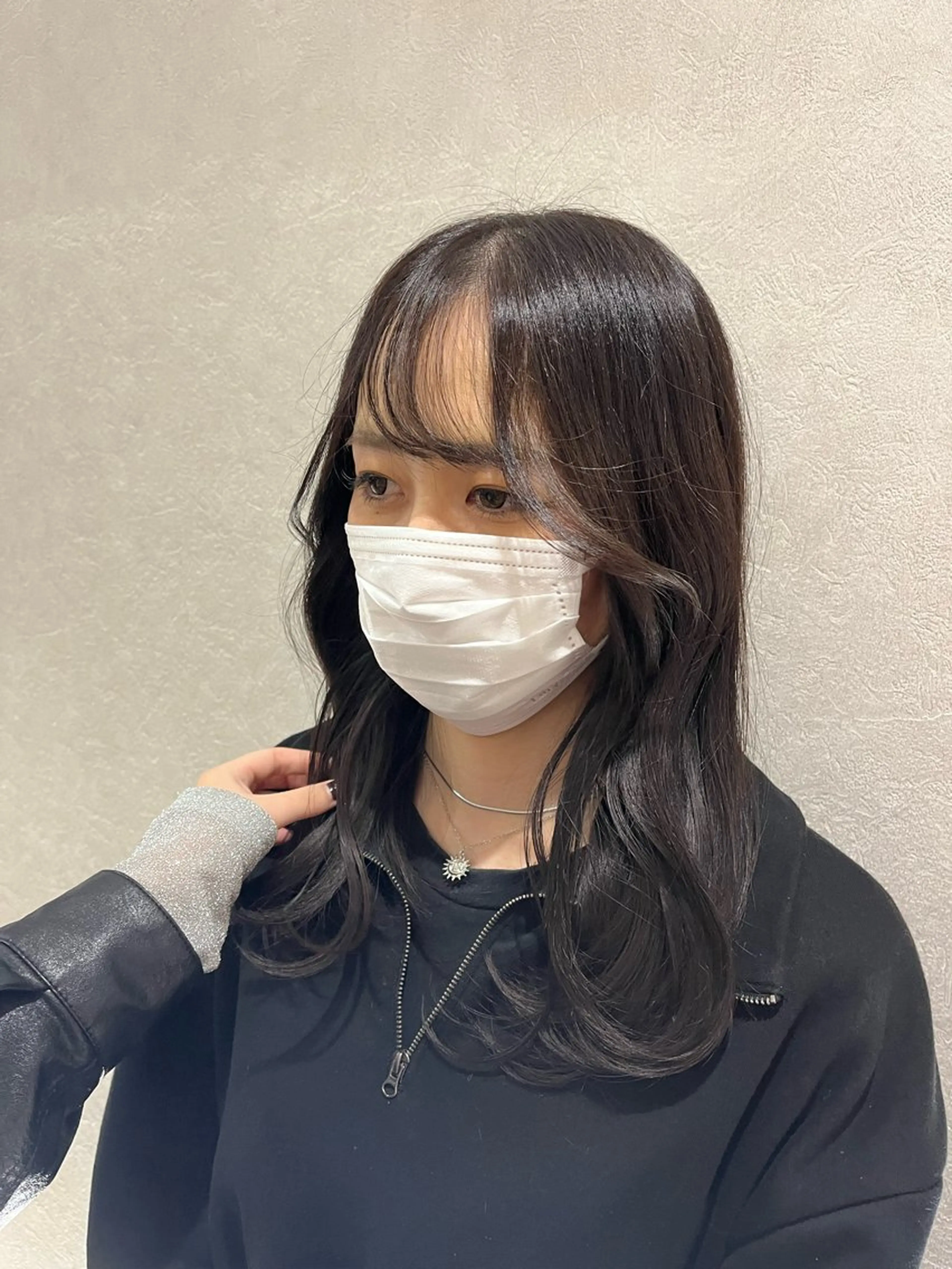 セミロング カラー ハイライトカラー ハイライト 東 大智のヘアスタイル