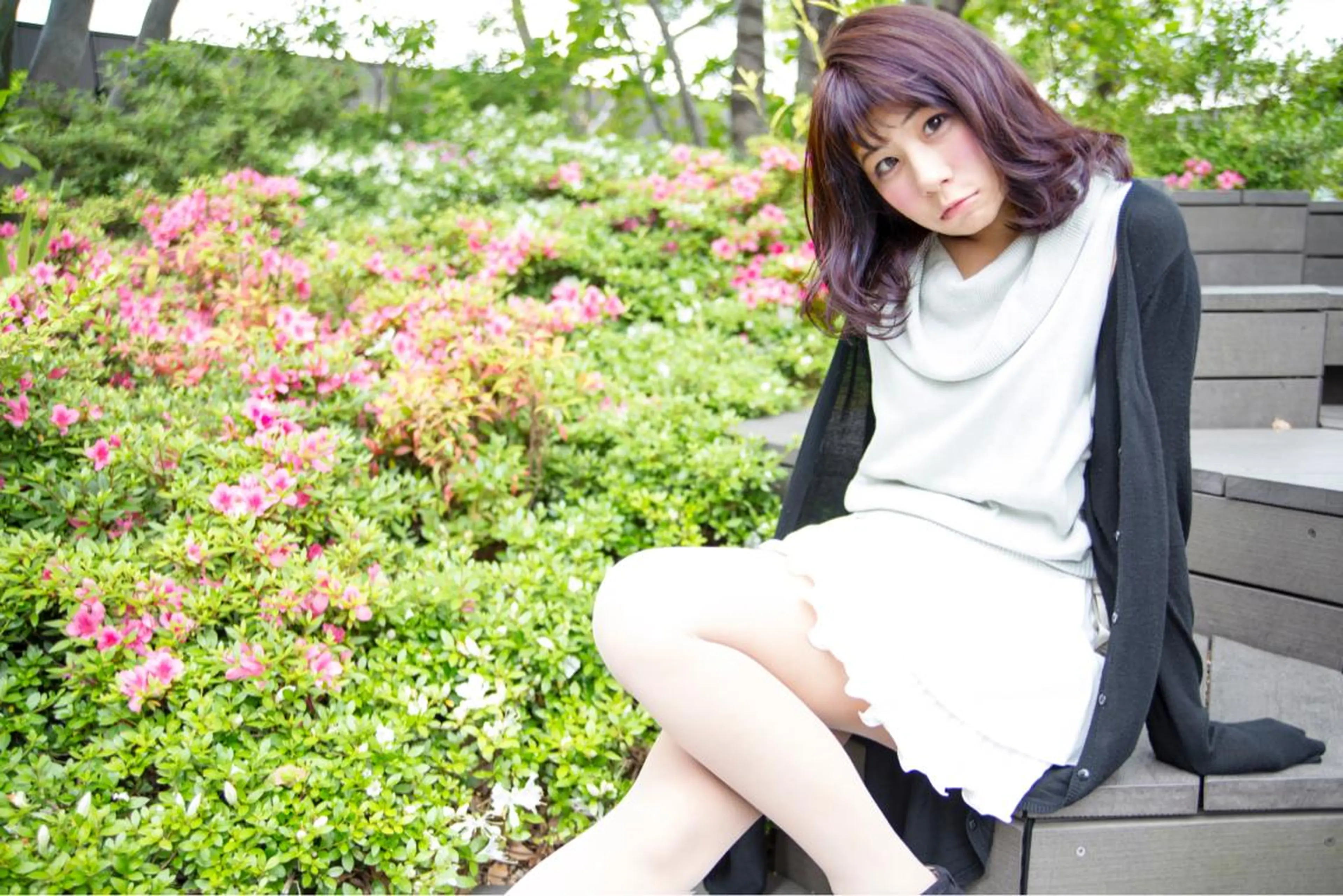 ミディアム セミロング ロング カラー Re:ta Hair 飯田淳平のヘアスタイル