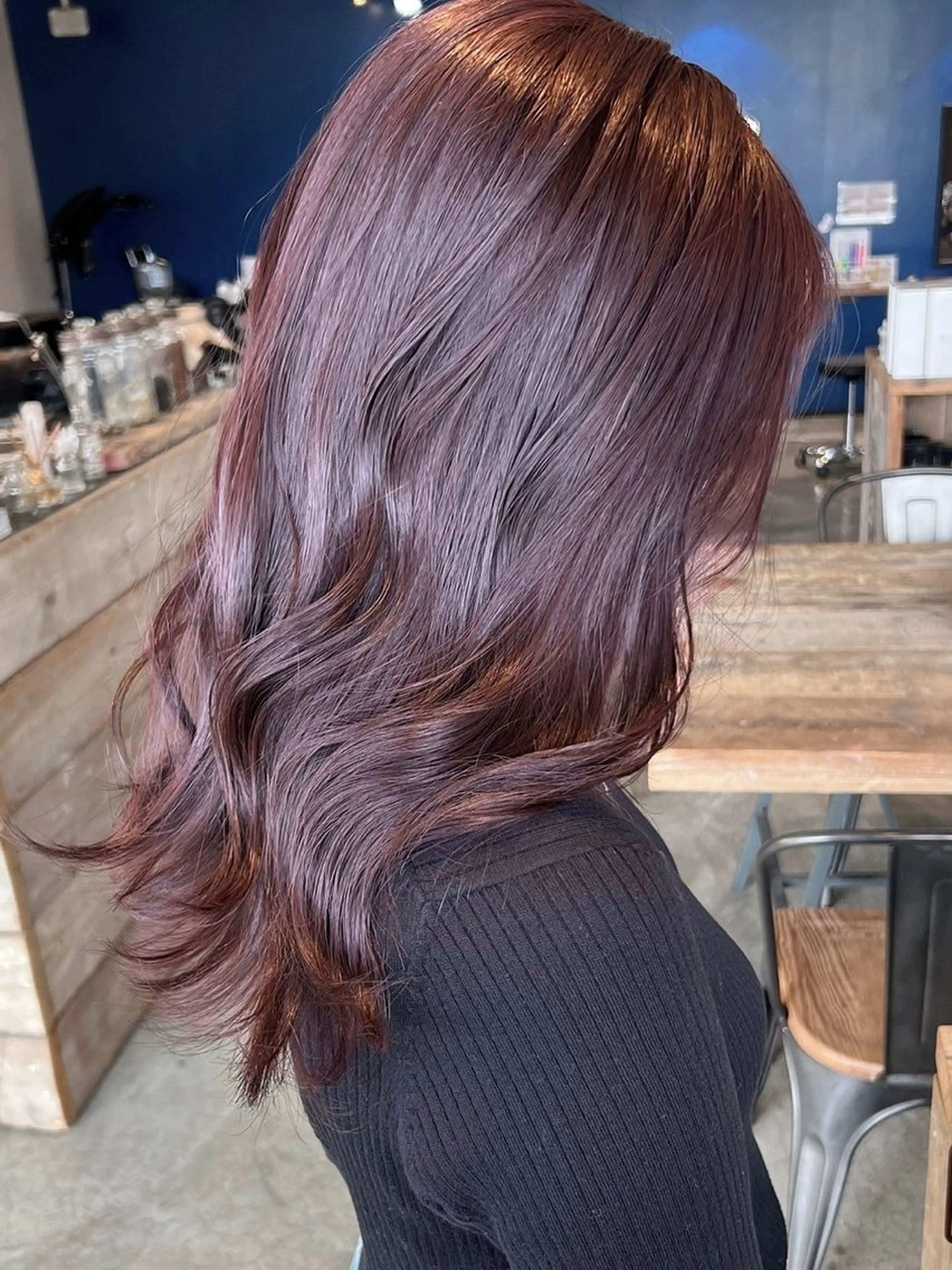 セミロング カラー カット ヘアカラー トリートメント 岸下 理緒のヘアスタイル