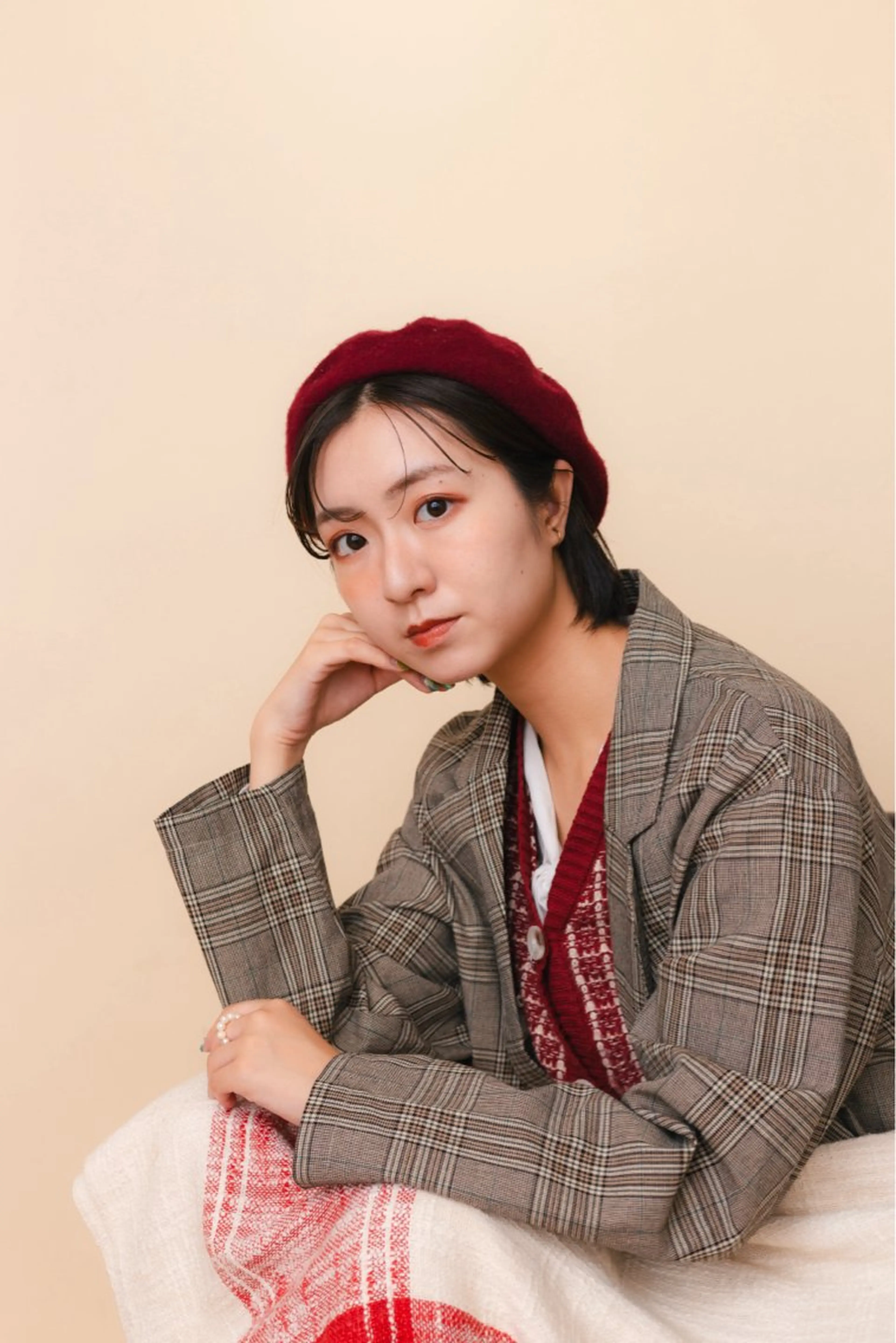 ショート ヘアカラー 佐藤 かののヘアスタイル