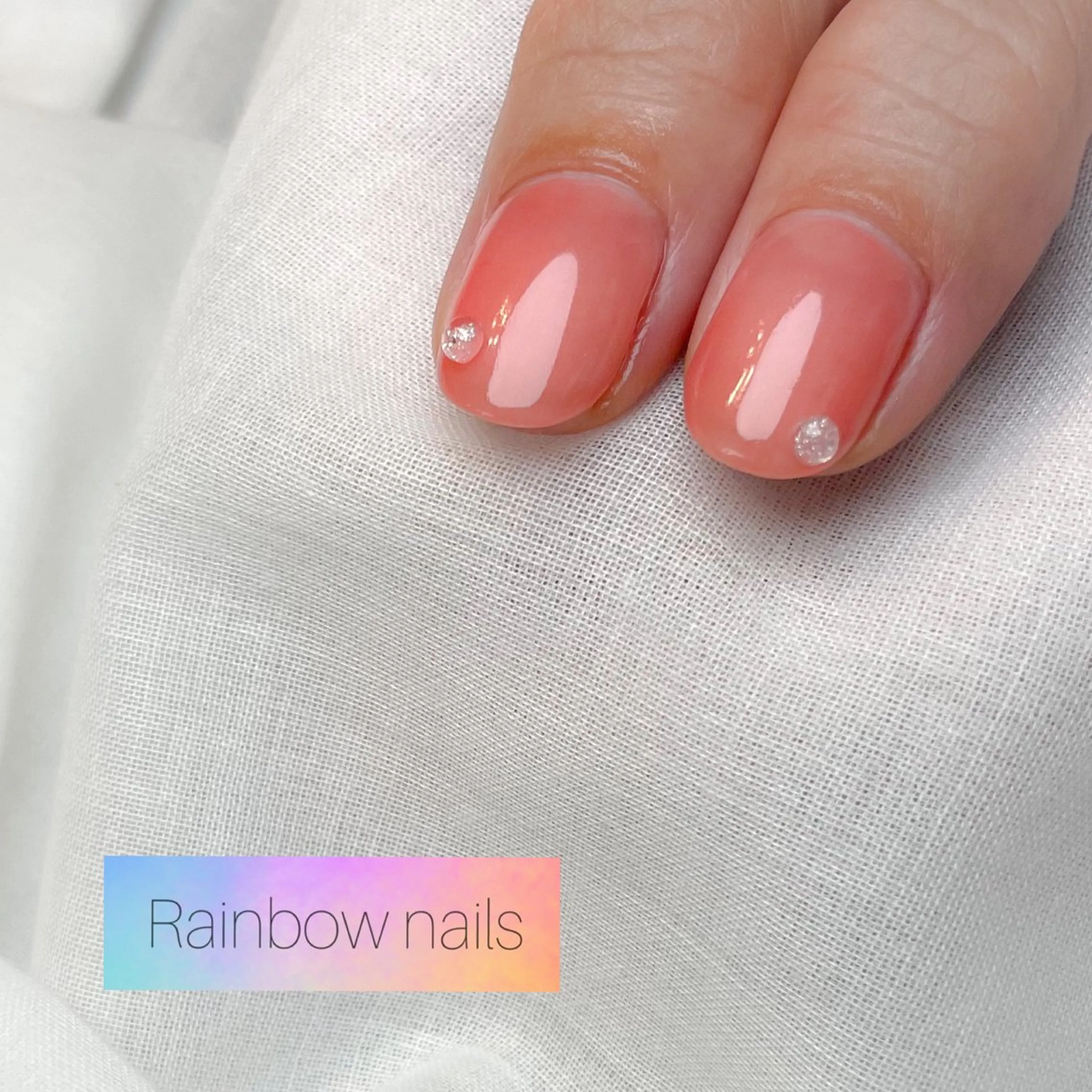 ネイル Rainbow nailsくろちゃんのネイルデザイン
