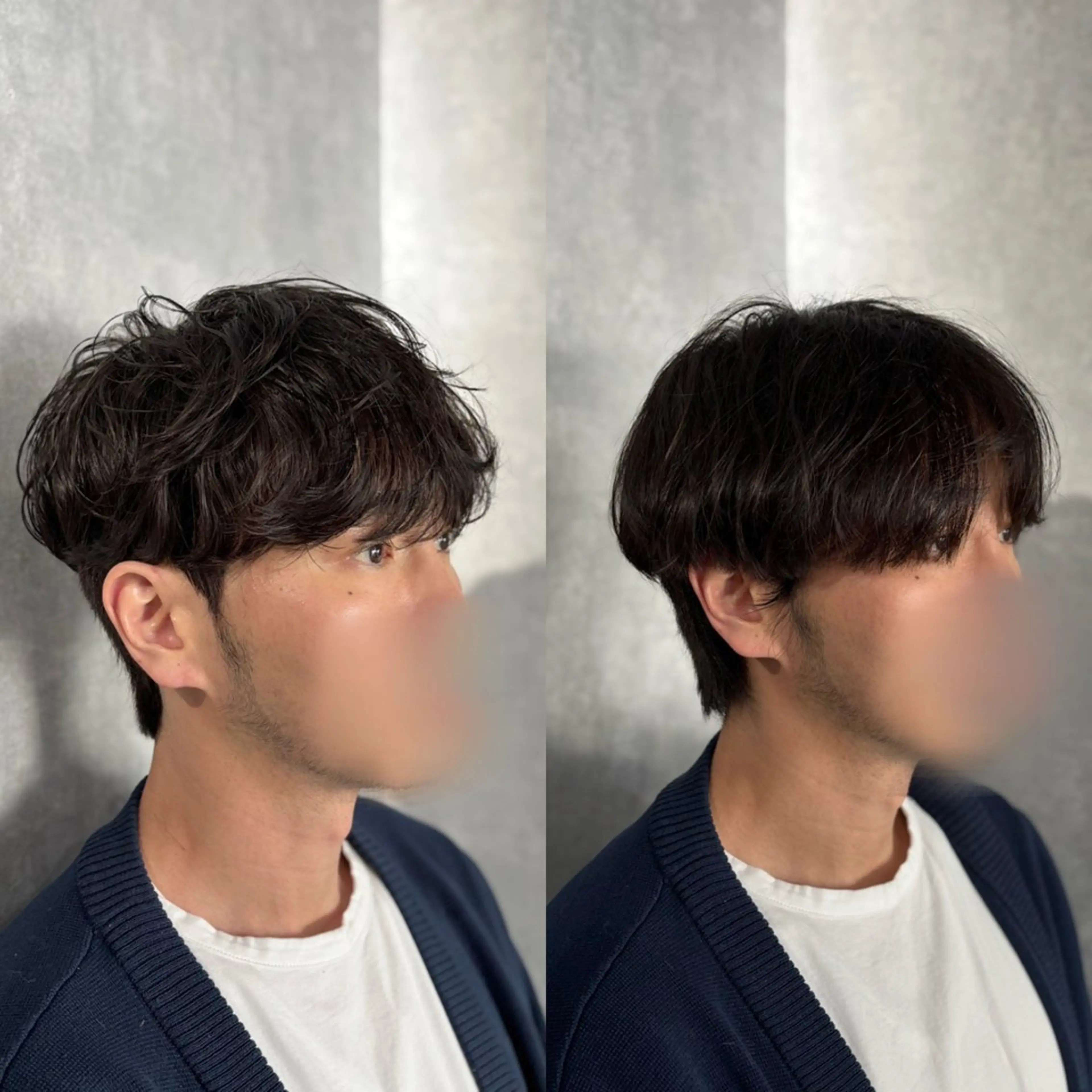 ショート パーマ メンズ ダウンパーマ メンズパーマ カット パーマ 縮毛矯正 韓国メンズヘア/ ダウンパーマ/歩夢のヘアスタイル