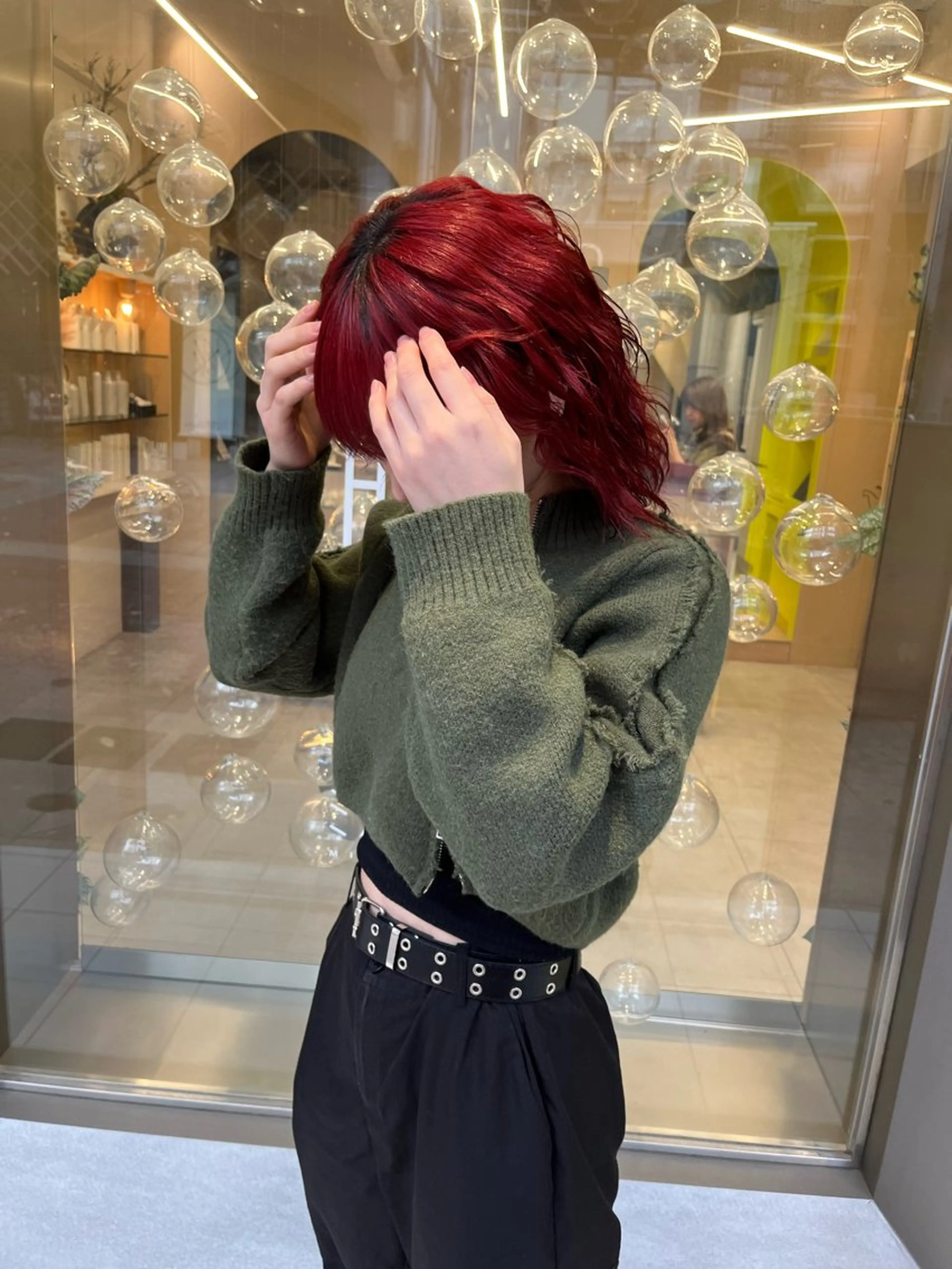 ミディアム カラー パーマ ヘアアレンジ 8HAIR / MAYUのヘアスタイル