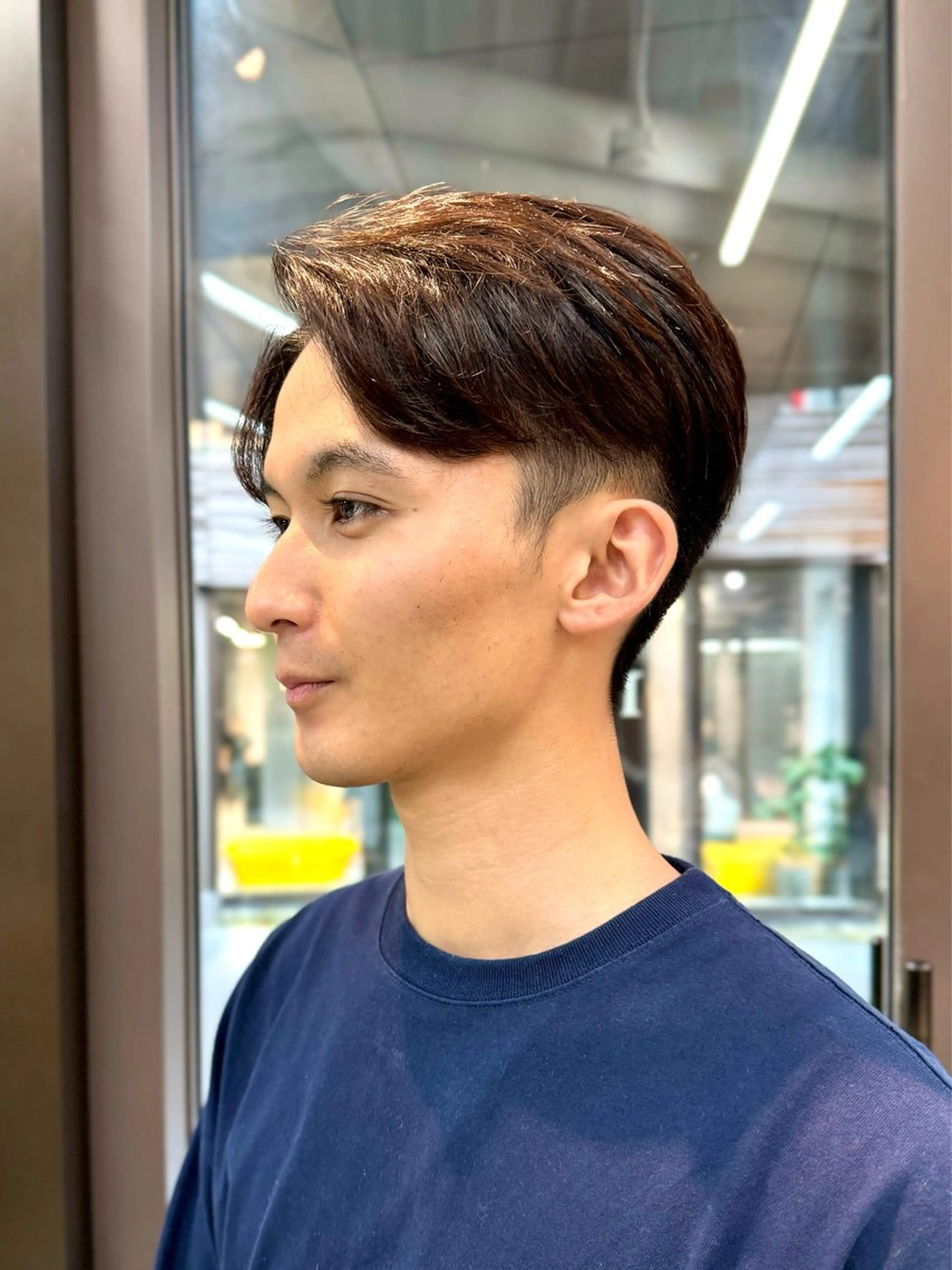 ショート メンズ センターパート メンズパーマ カット ヘッドスパ mee.表参道所属・ボブ/ショート /パーマ/shinのヘアスタイル