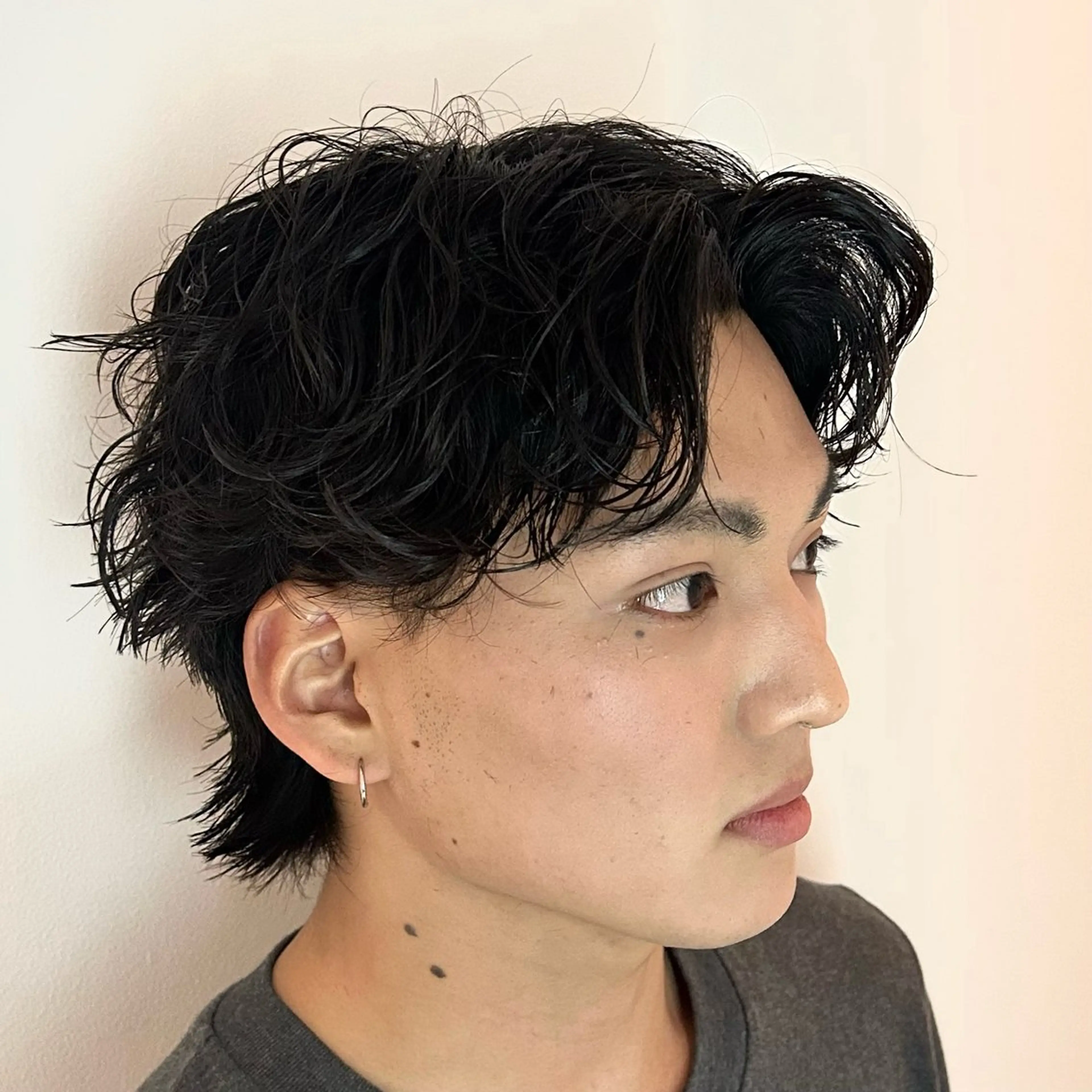 パーマ メンズ カット パーマ メンズパーマ眉毛 特化アユム🔥のヘアスタイル