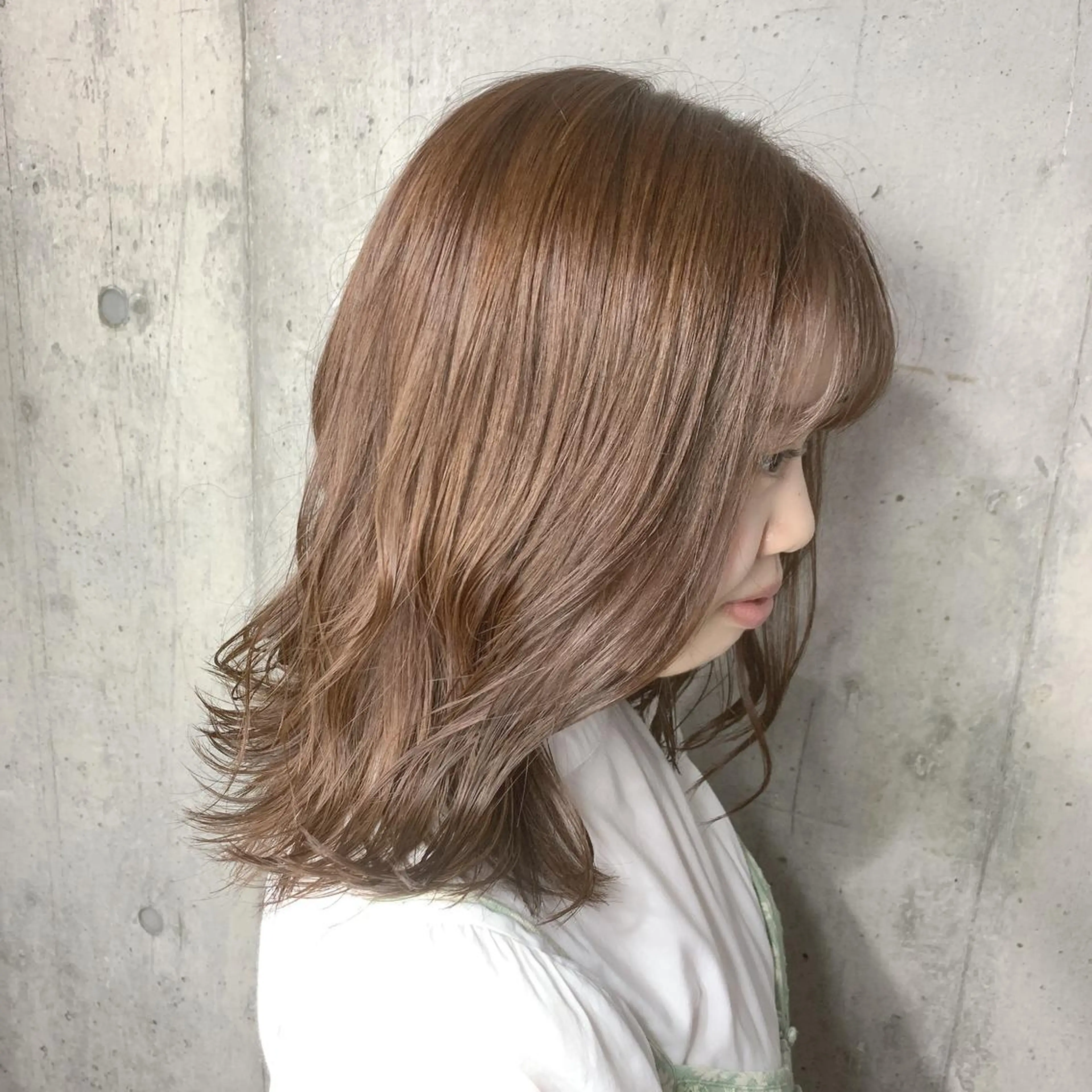 ミディアム カラー ピンクカラー ボブヘアカット Rikapi❤️のヘアスタイル