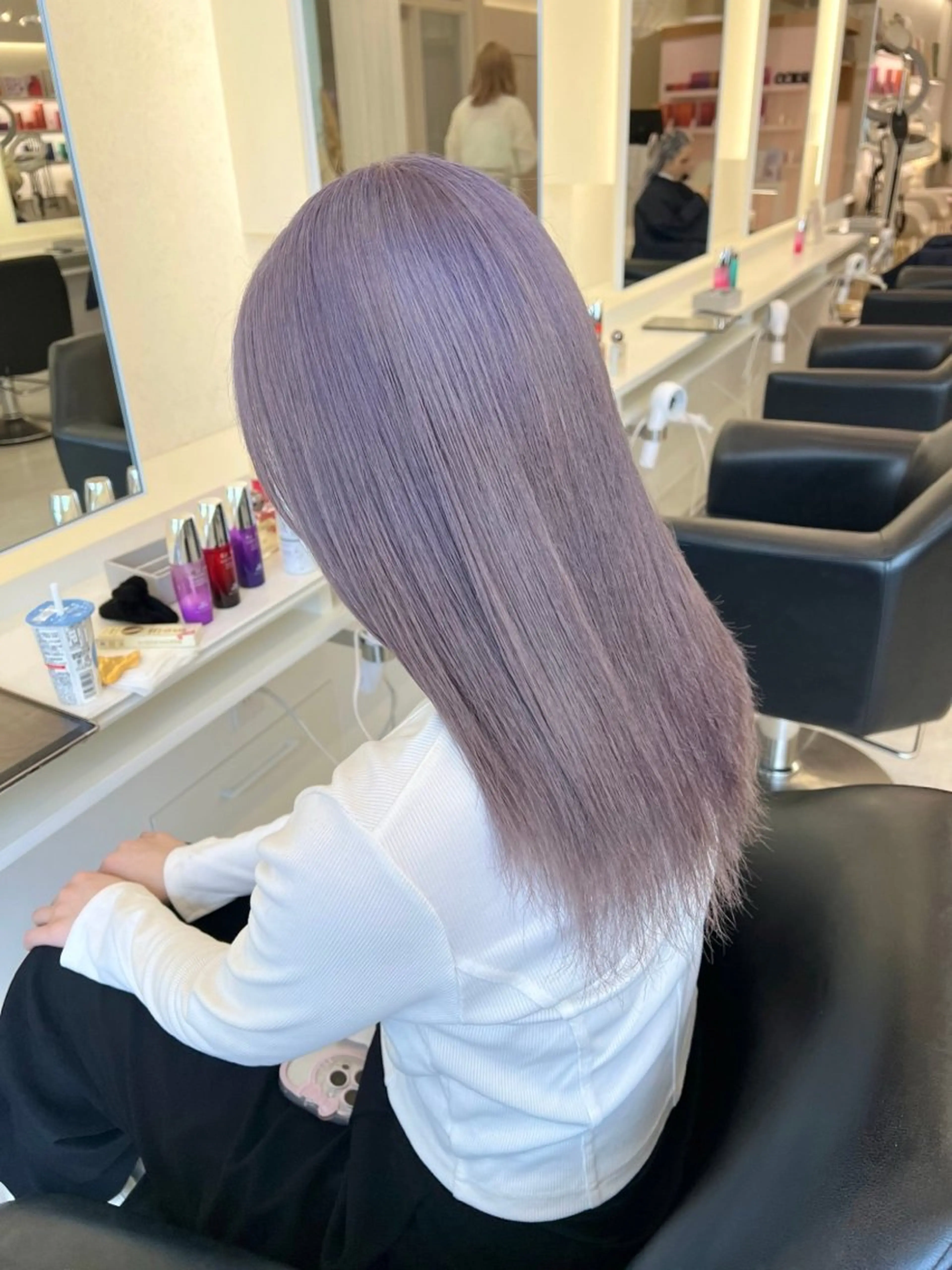 ロング カラー ブリーチ ヘアカラー ParveMix🍀 藤原愛未のヘアスタイル