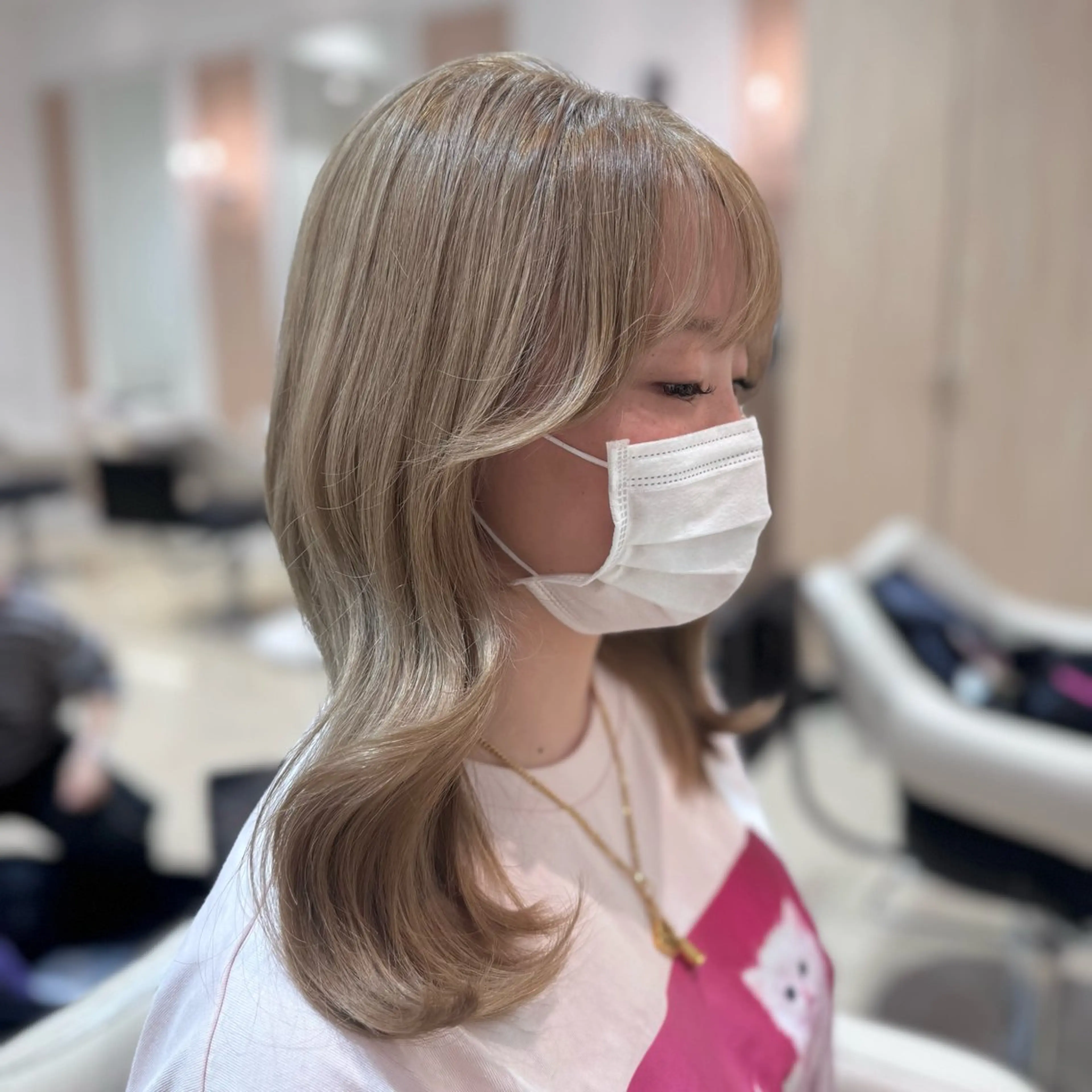 セミロング ヨシンモリ 韓国風ヘア PELE SAKAE /Sayakaのヘアスタイル